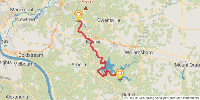 American Discovery Trail - East stage 47 Map