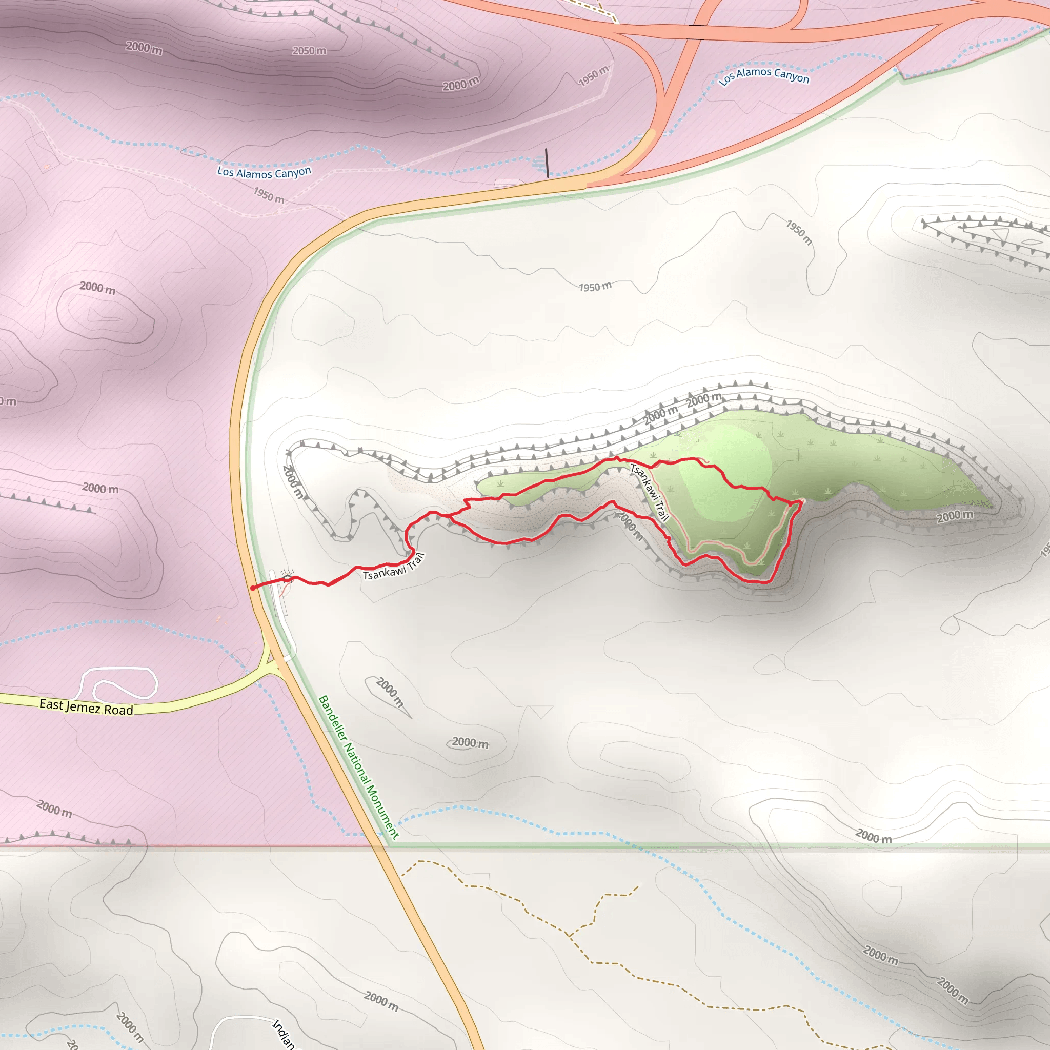 Tsankawi Trail Loop mobile static map