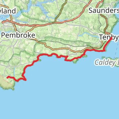 Pembrokeshire Coast Path 4-Day Gentle Tour (Hillwalk Tours) mobile static map