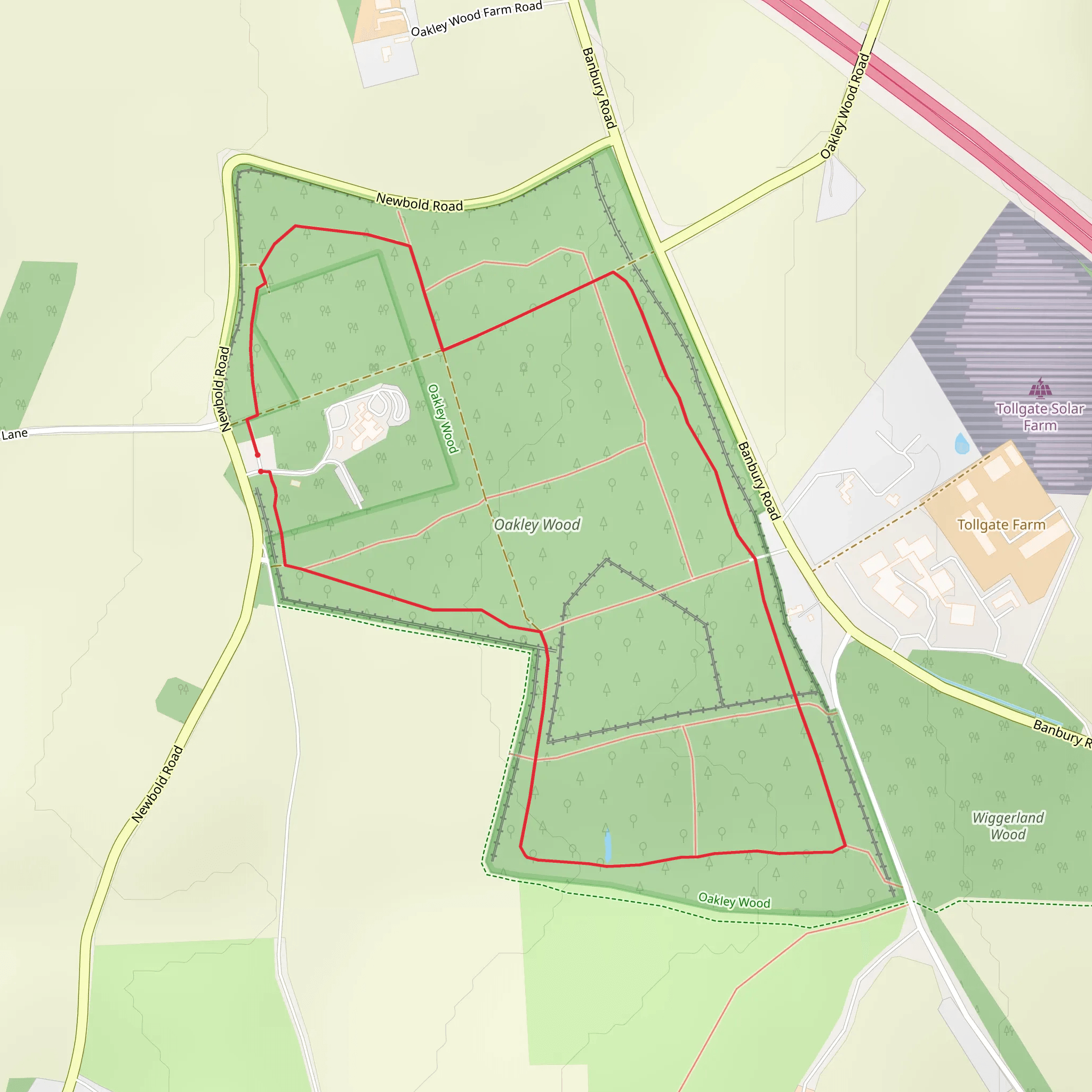 Oakley Wood Loop mobile static map