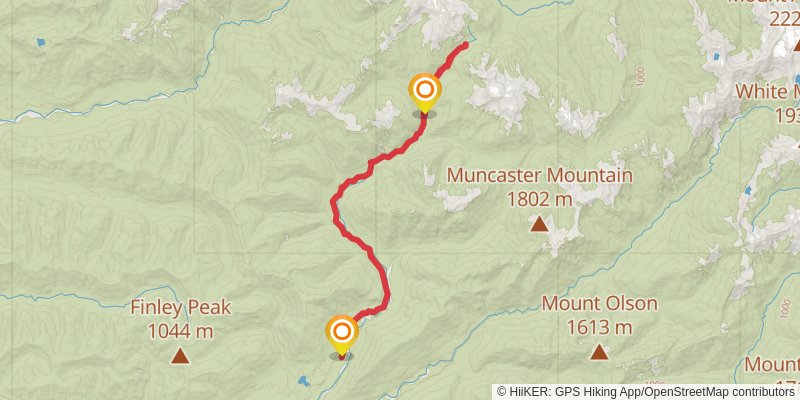 North Fork Quinault River Trail stage 4 Map