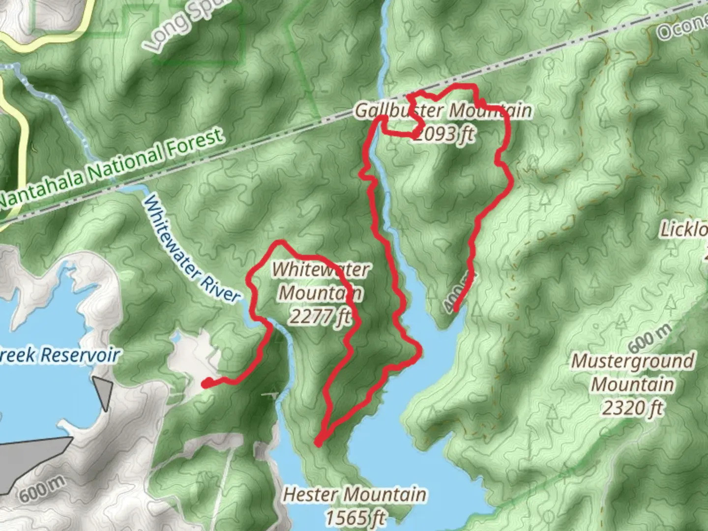 An image depicting the trail Thompson River and Coley Creek and its surrounding area.