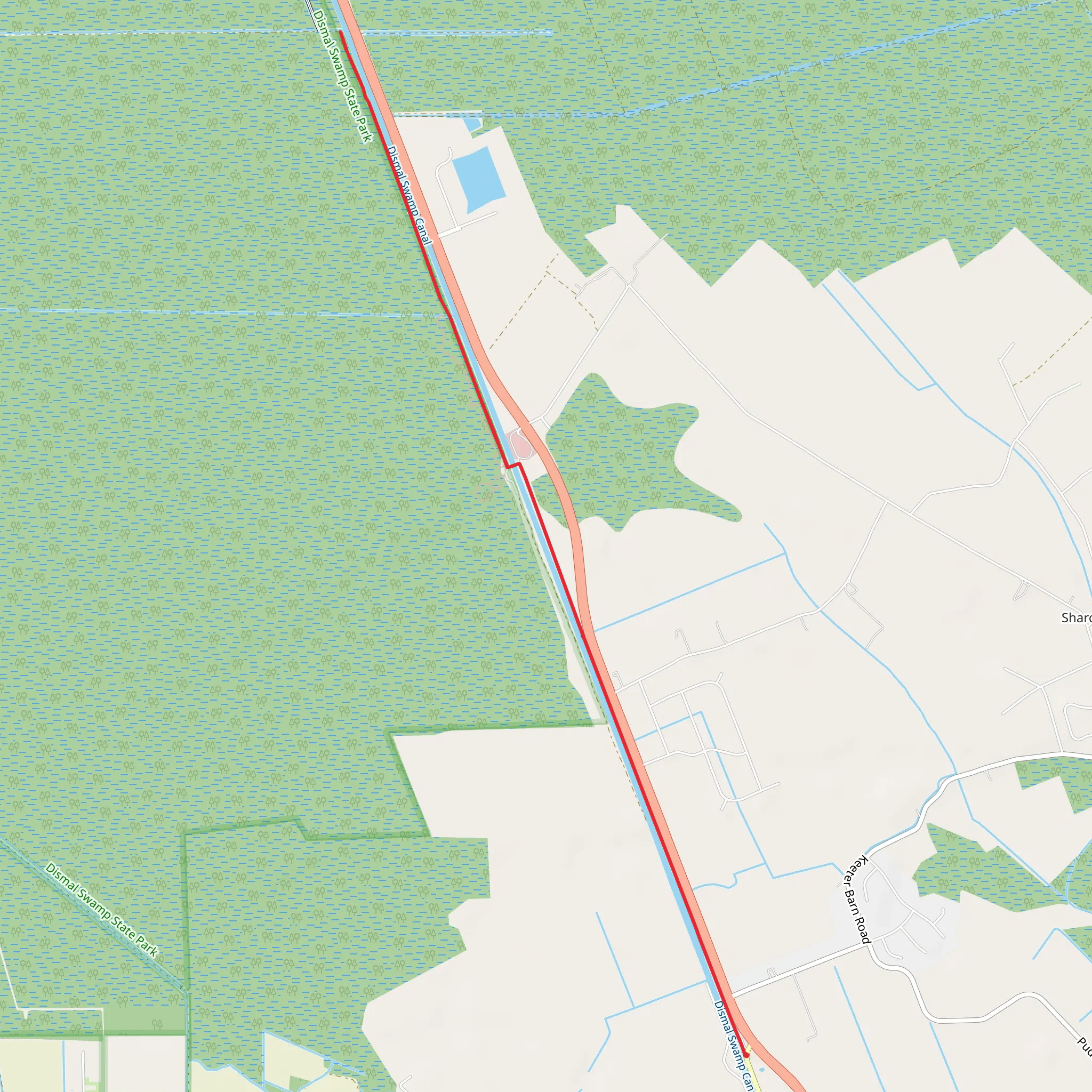 Dismal Swamp Canal Road mobile static map