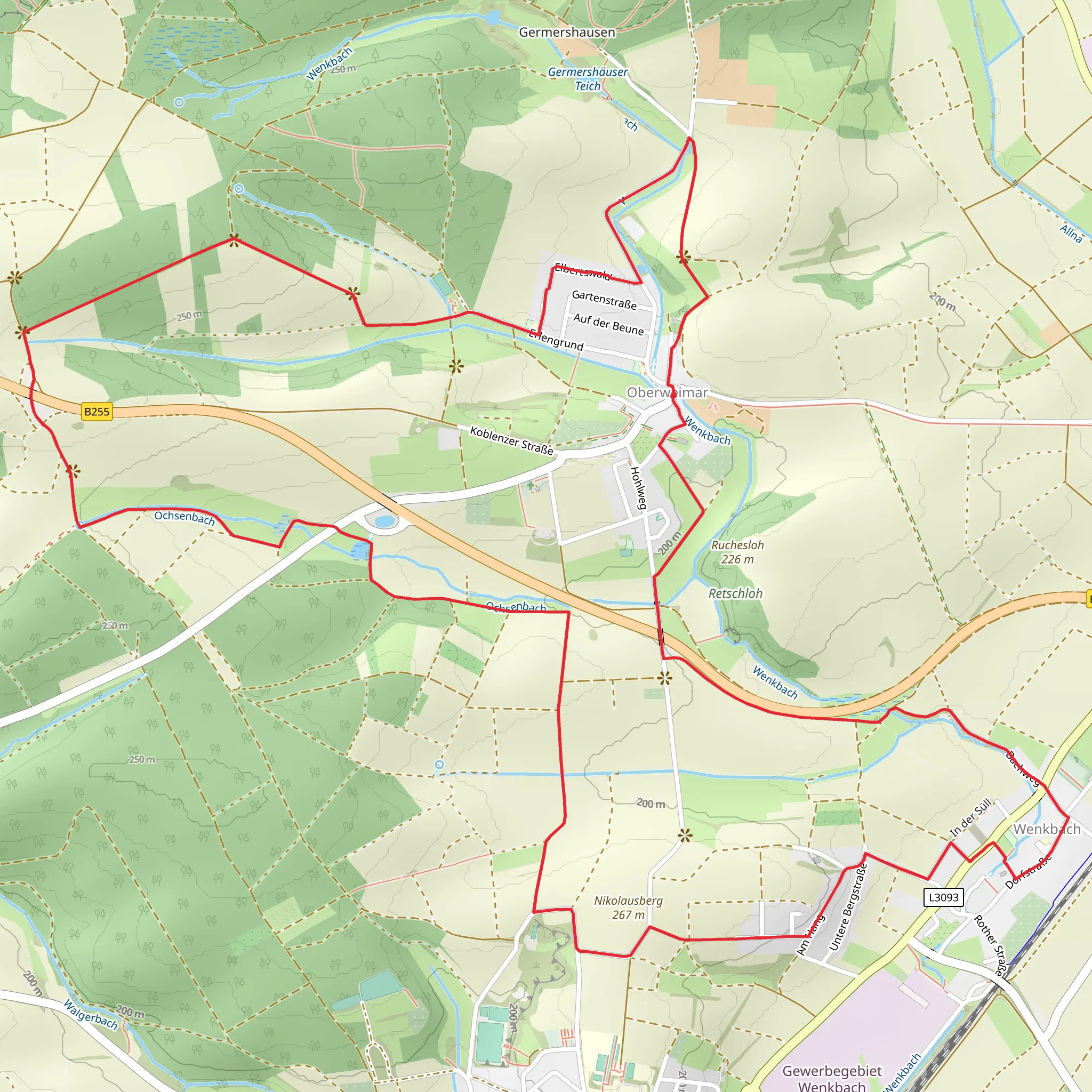 Nickelsberg and Elisabethpfad mobile static map