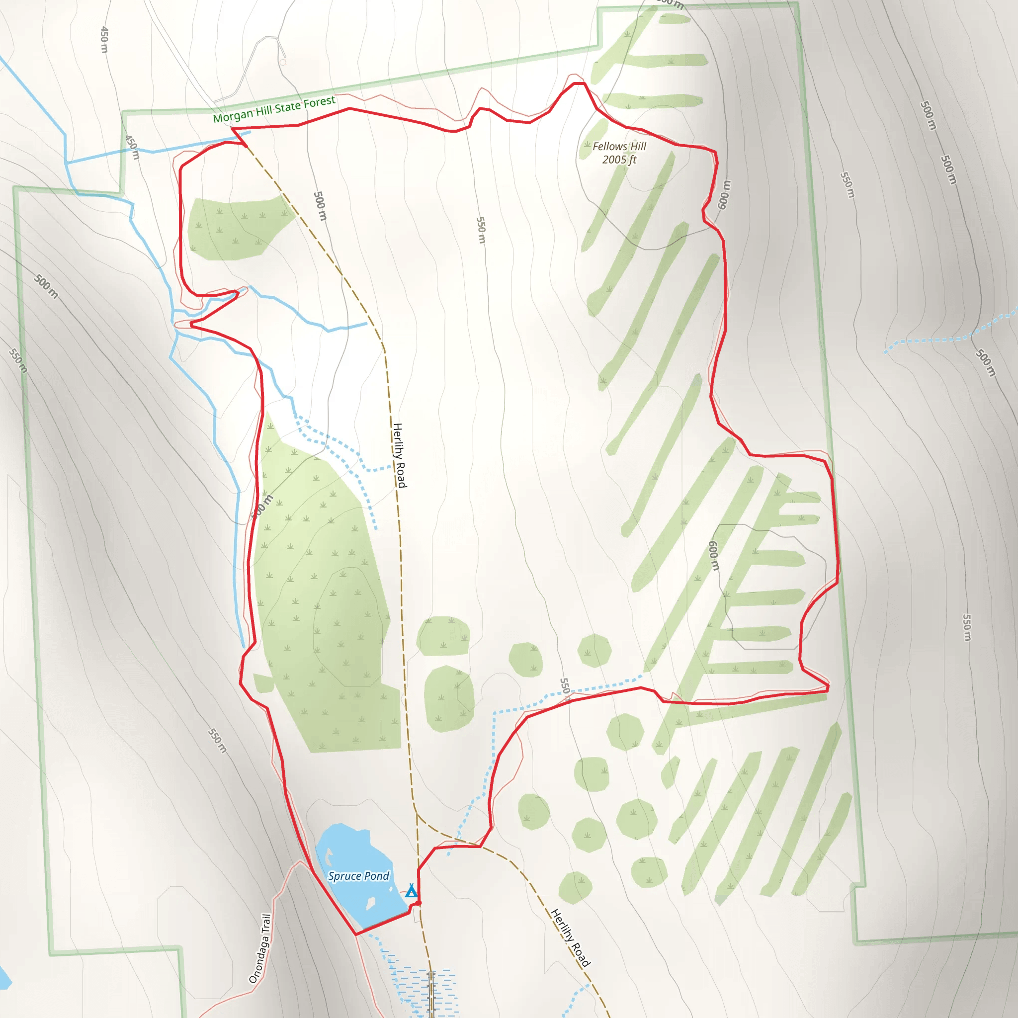 Onondaga Trail mobile static map