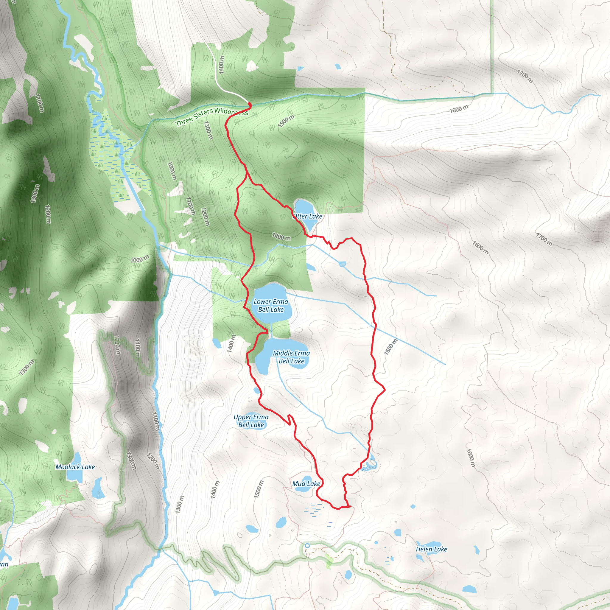 Otter Lake and Williams Lake via Erma Bell Lakes Loop Trail mobile static map