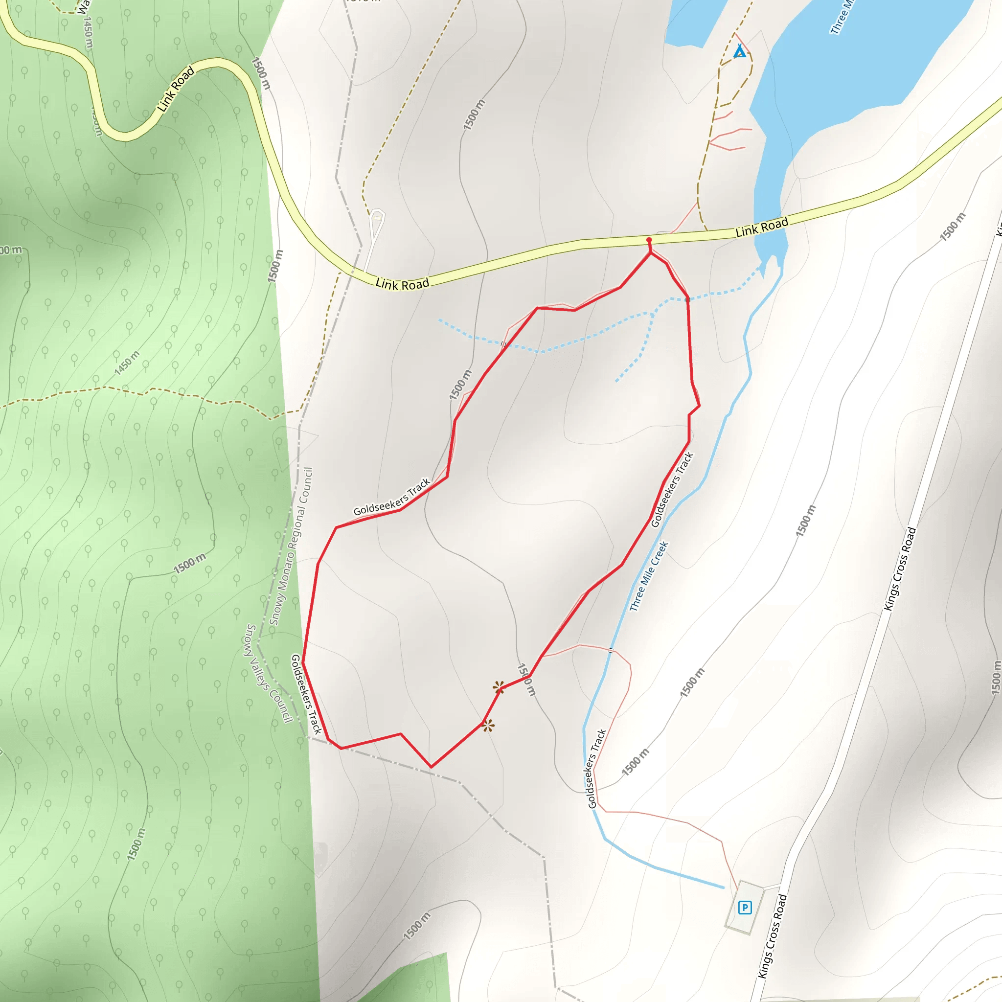 Goldseekers Track mobile static map
