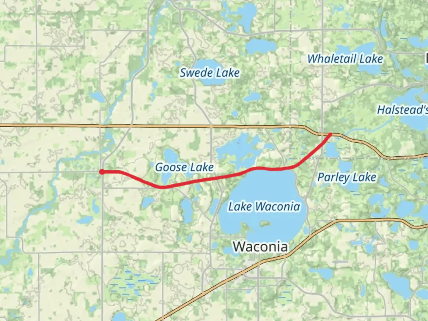 An image depicting the trail Dakota Rail Regional Trail and its surrounding area.