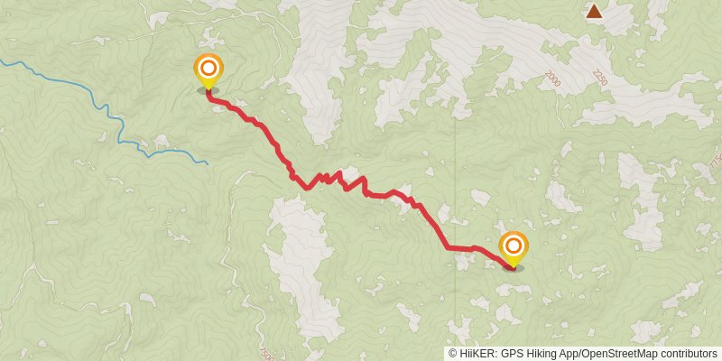 Brooks Ridge Trail stage 2 Map