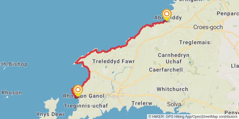 Pembrokeshire Coast Path stage 6 Map