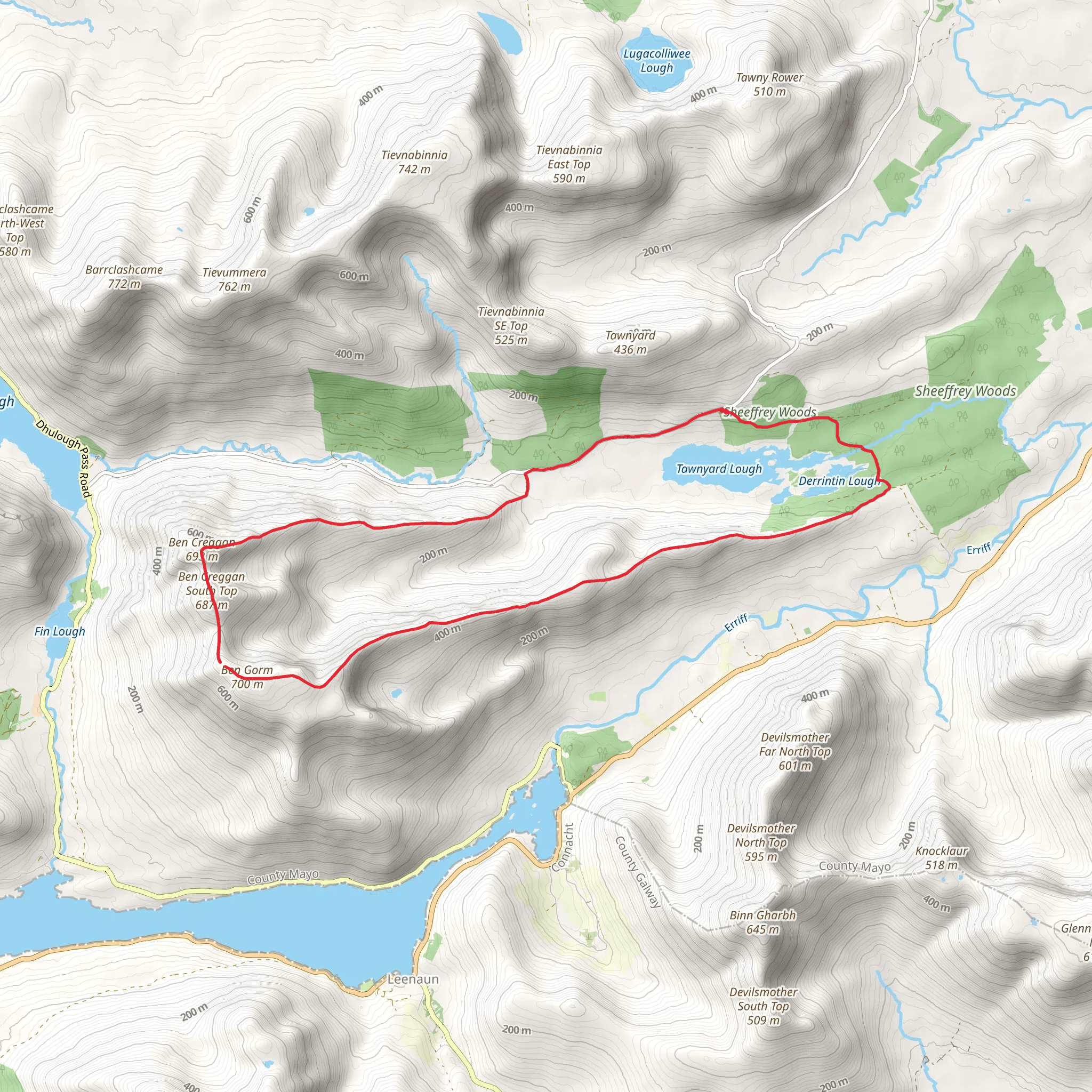 Ben Gorm Mountains Loop mobile static map