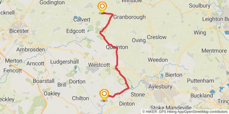 Bernwood Jubilee Way stage 3 Map