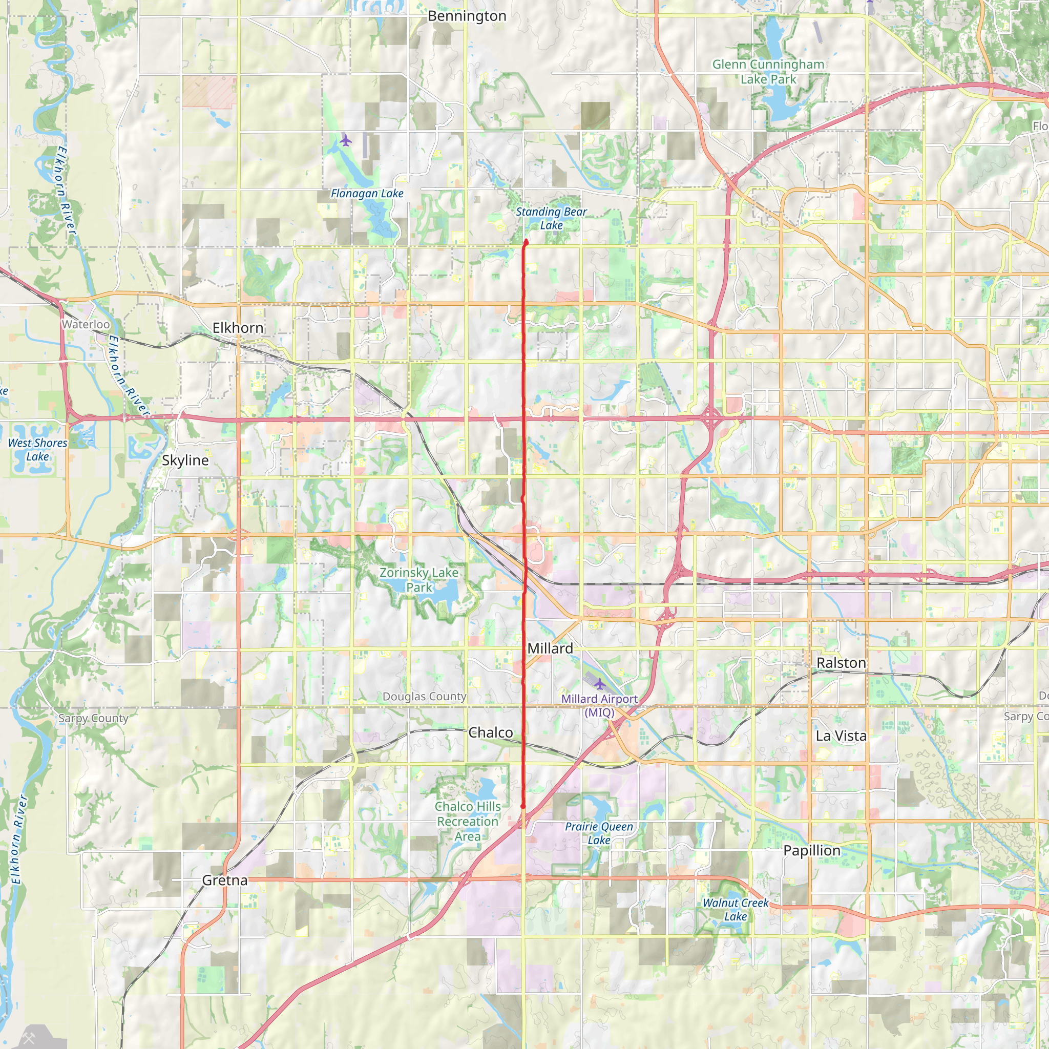 144th Street Trail mobile static map