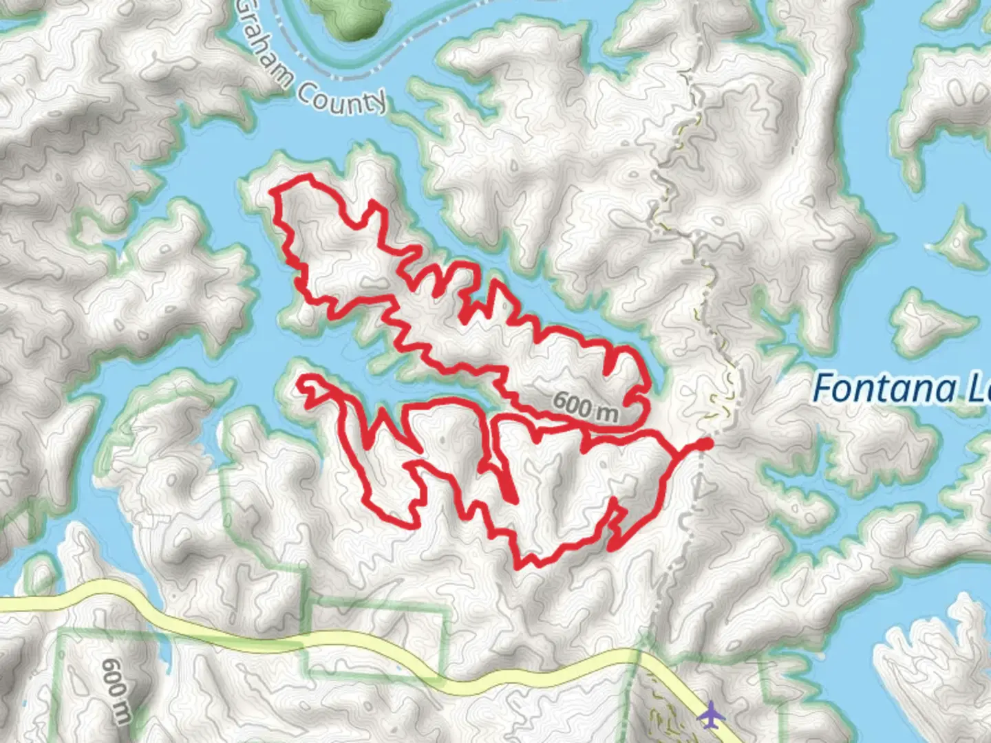 An image depicting the trail Thompson and Mouse Branch Loop and its surrounding area.