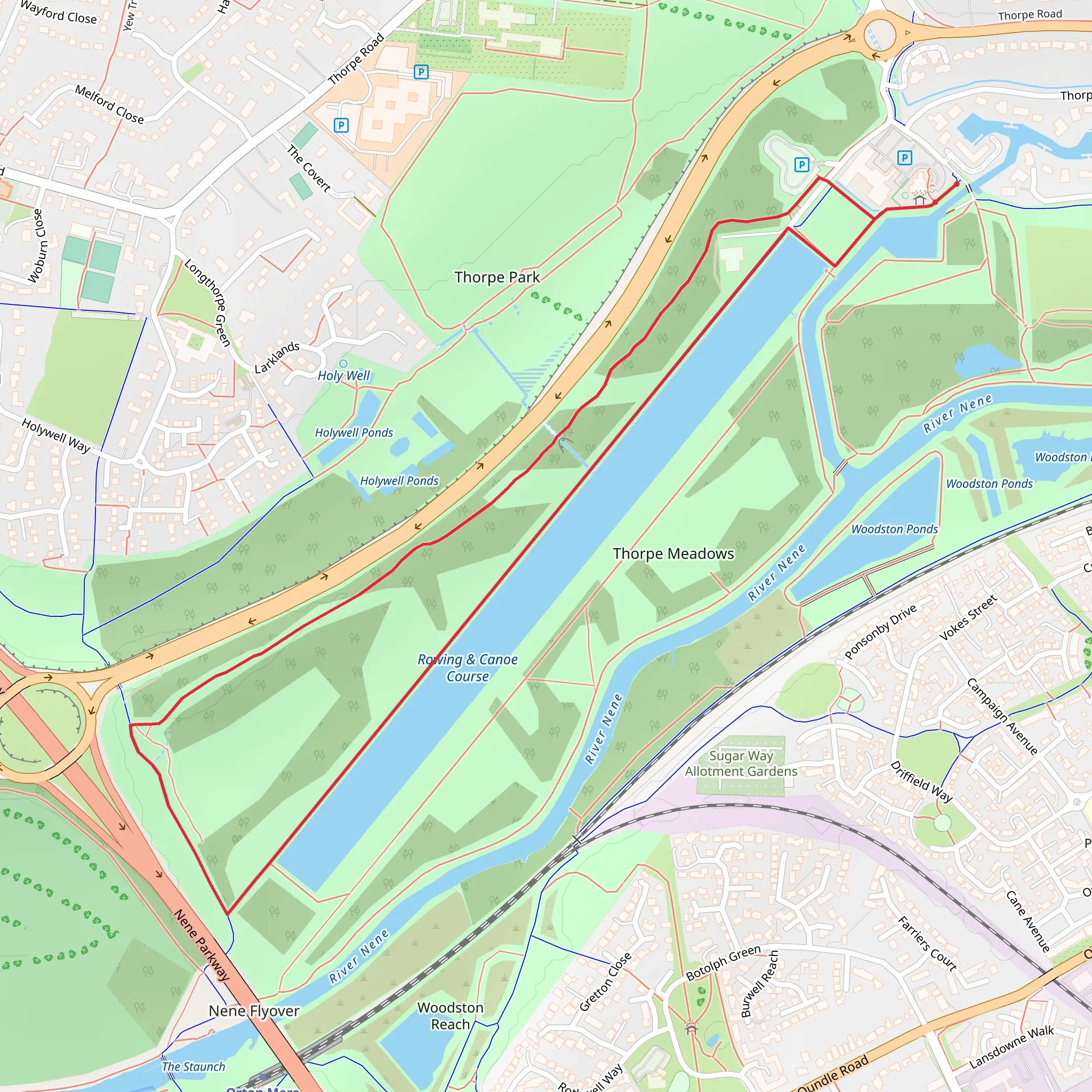 Rowing and Canoe Course Loop mobile static map
