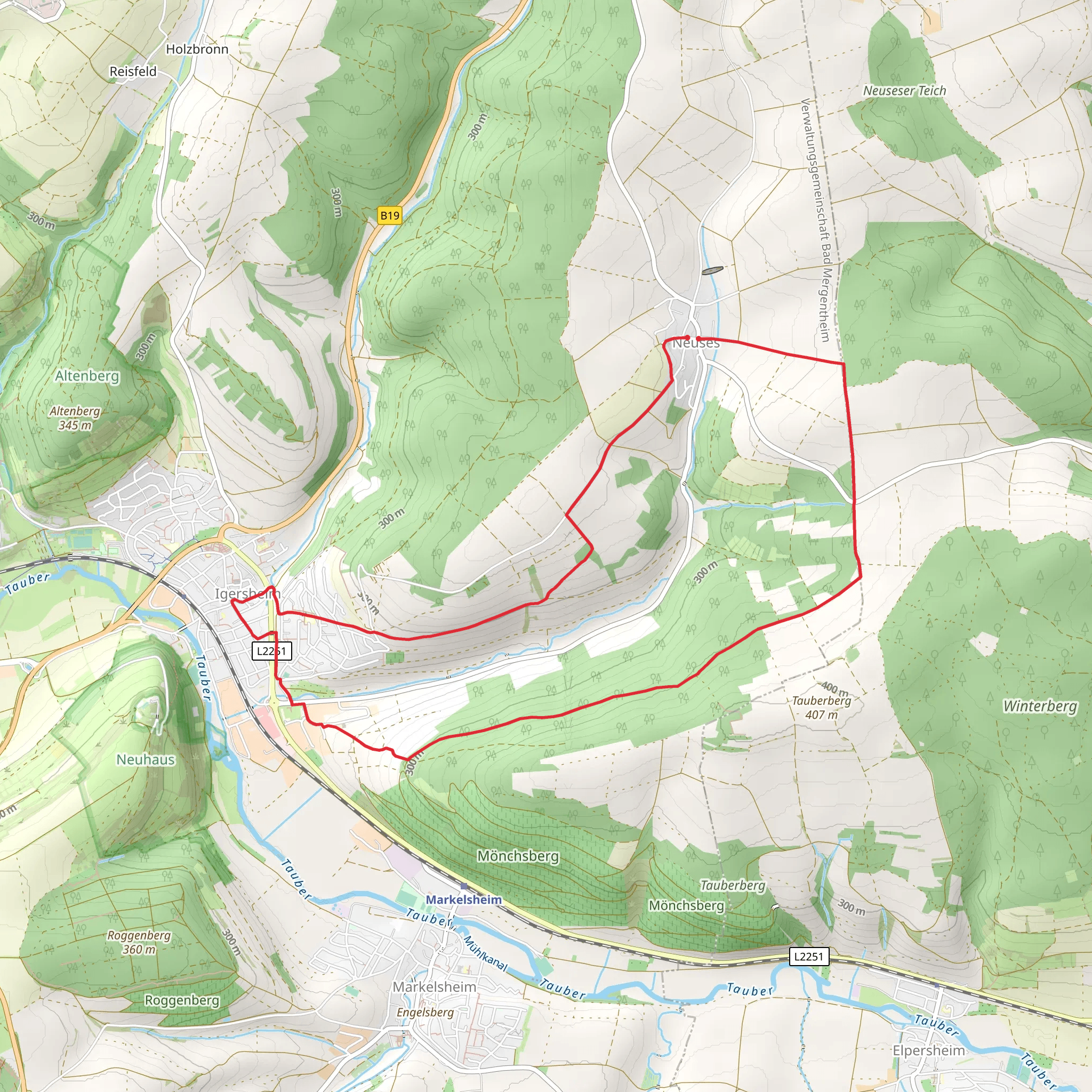 Rundweg Igersheim mobile static map