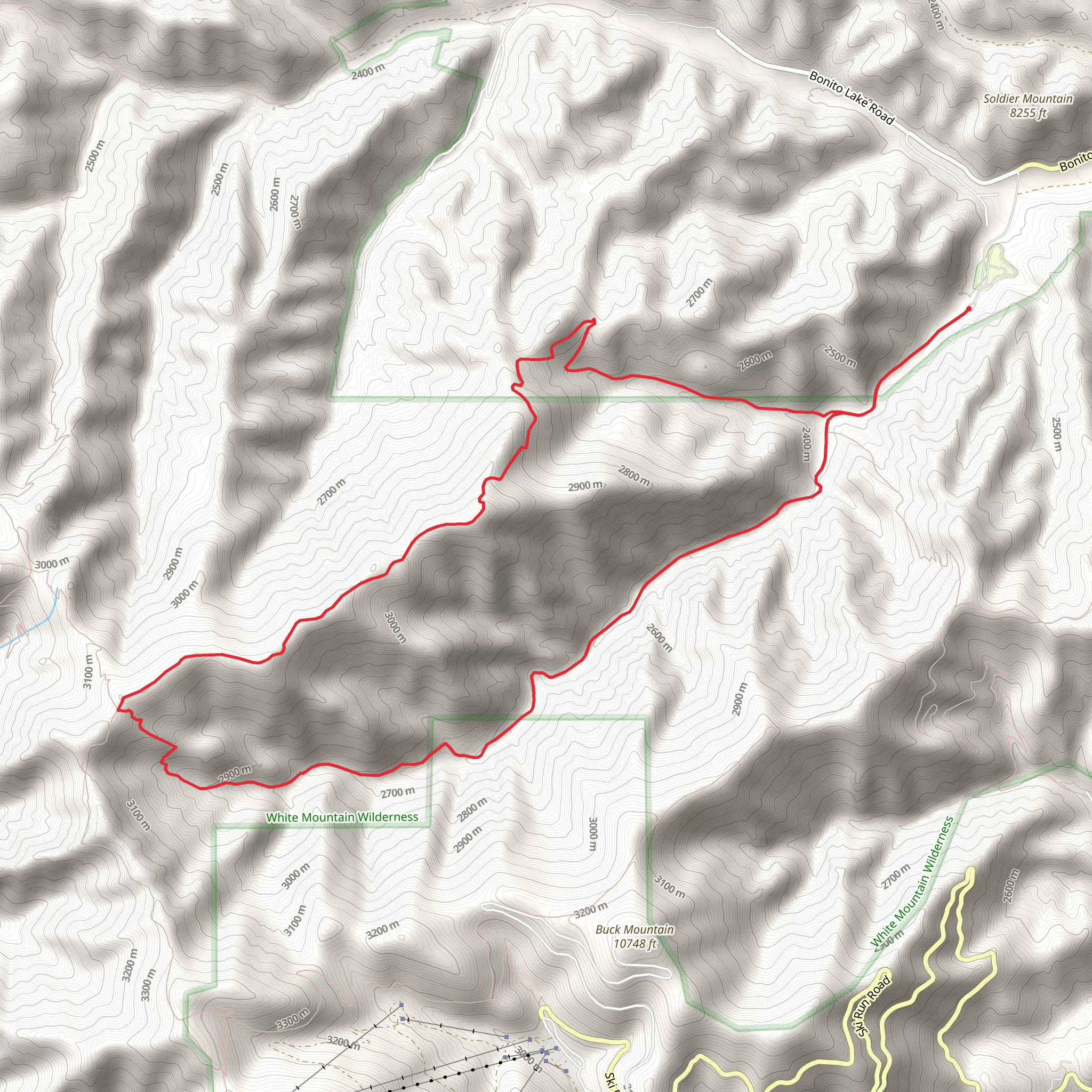 Southfork Trail and Bluefront Trail Loop mobile static map