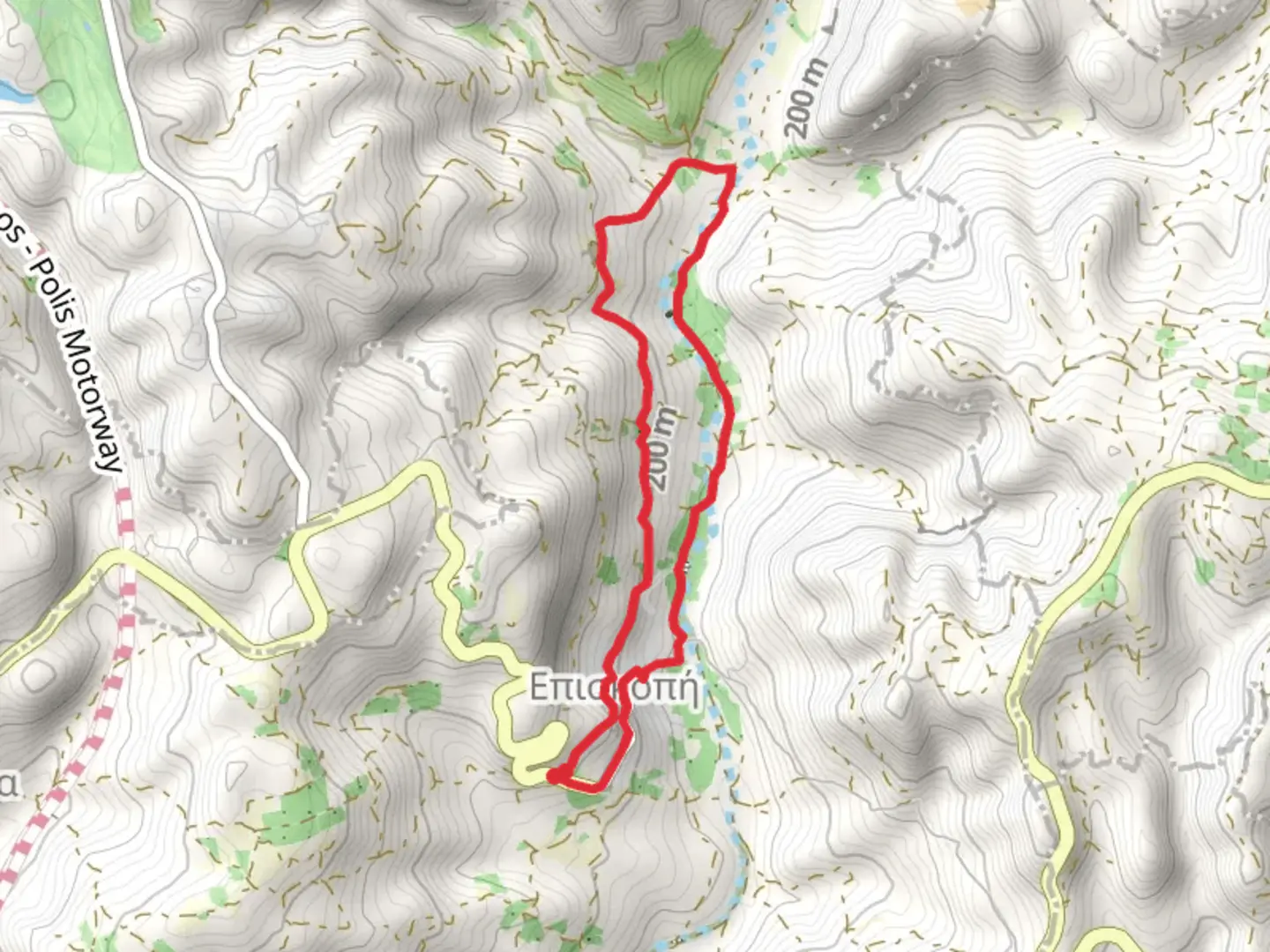 An image depicting the trail Ezousa Walking Trail and its surrounding area.