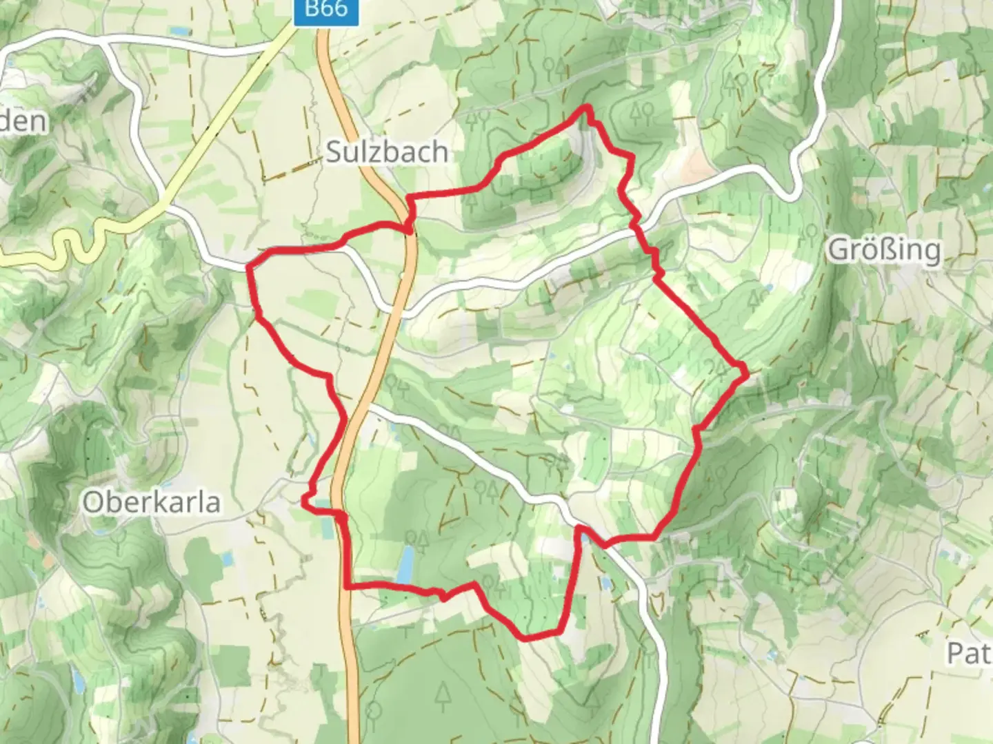 An image depicting the trail Kulinarikweg and its surrounding area.