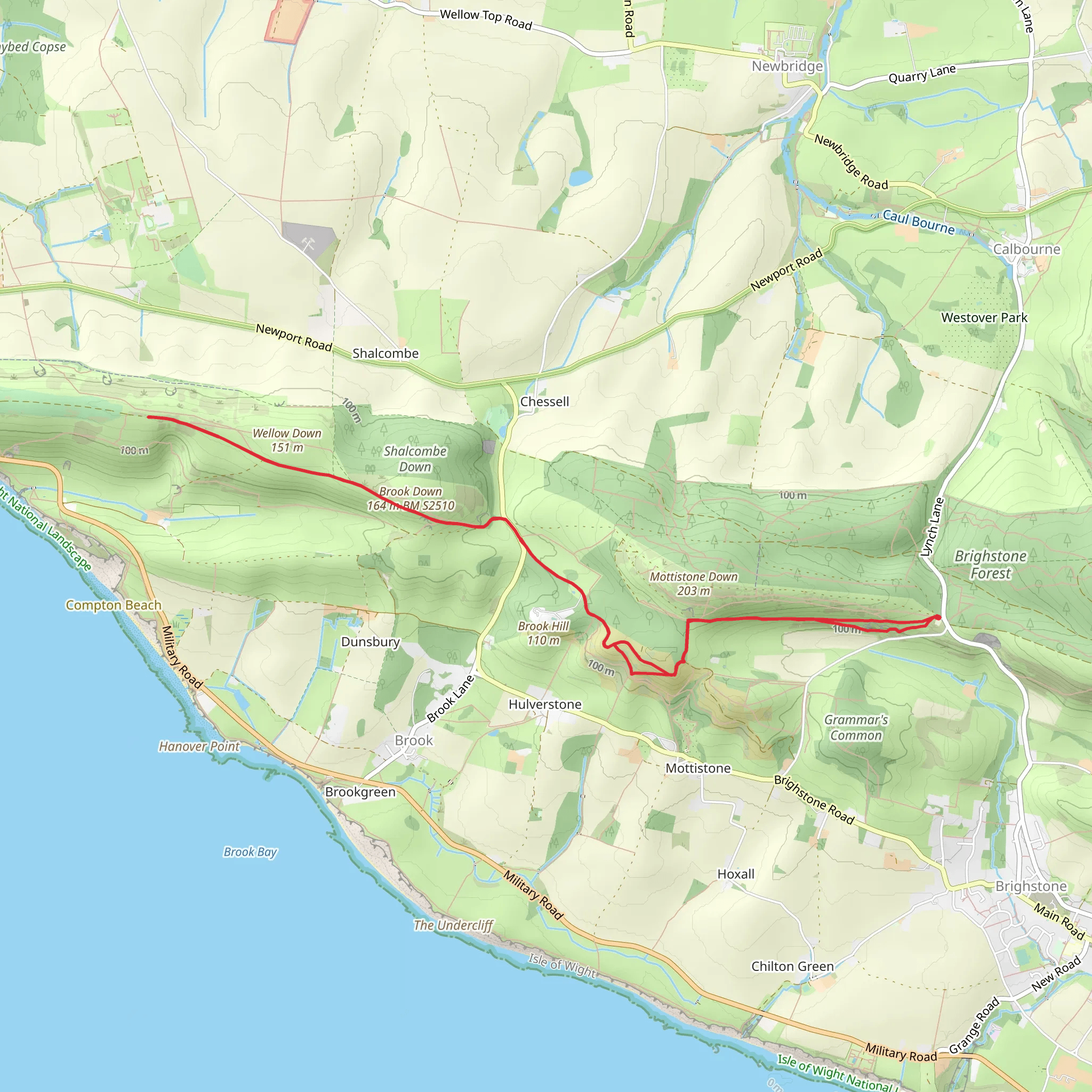 Brook Down Walk mobile static map