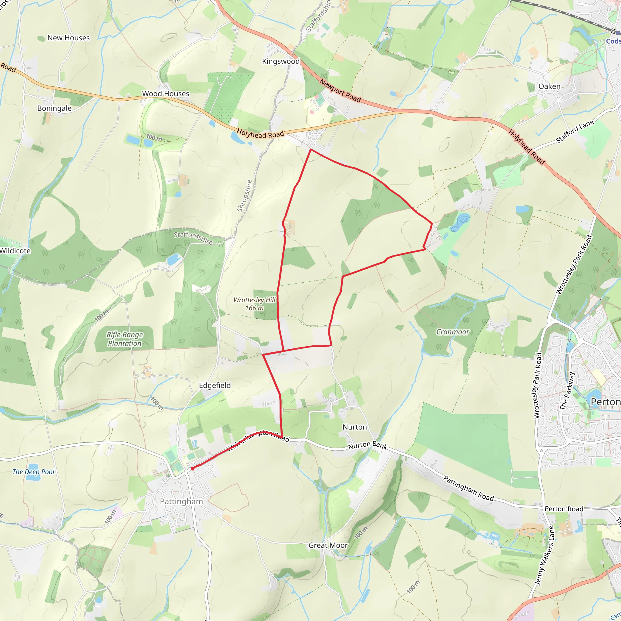 Pattingham Loop mobile static map