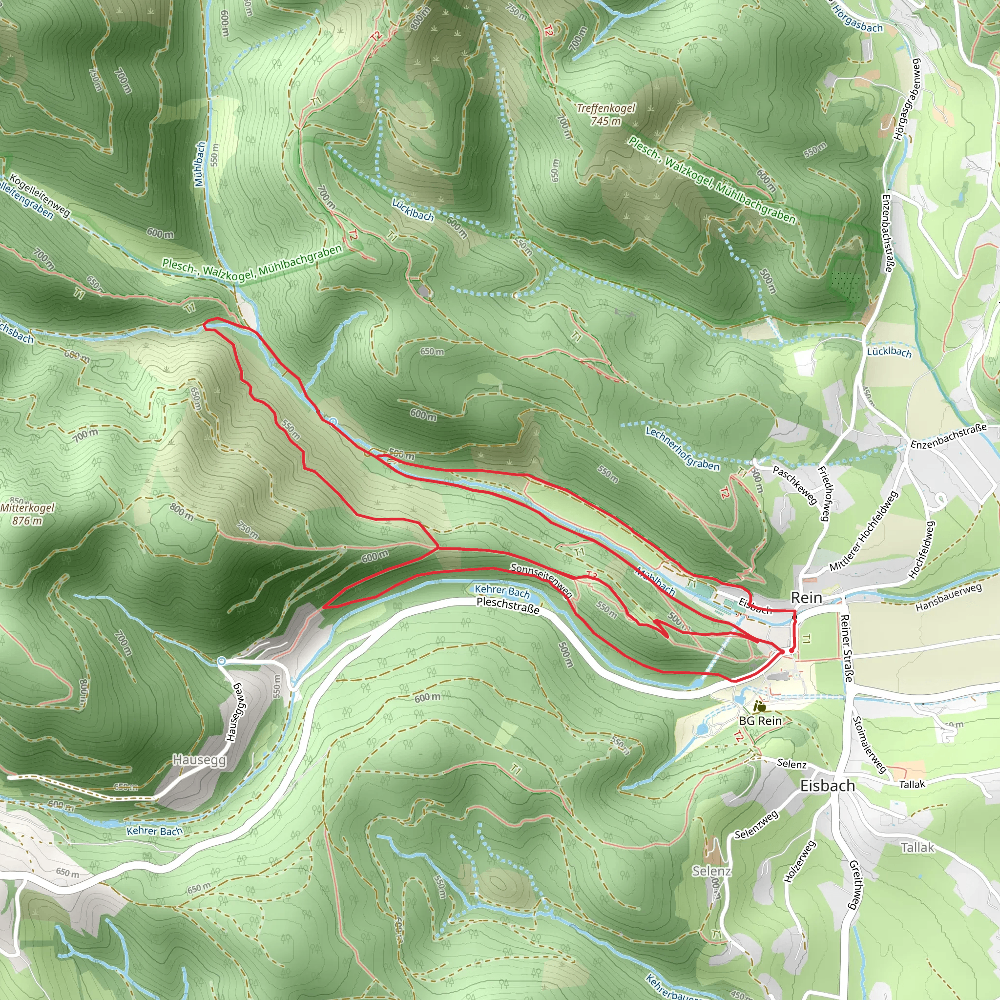 Rein Hike mobile static map