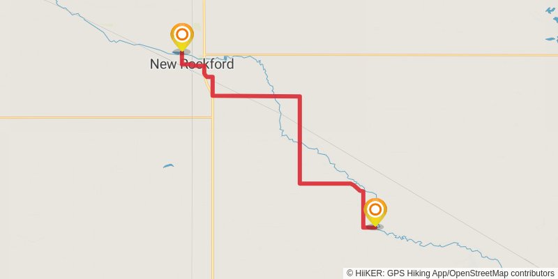 North Country Trail - North Dakota stage 13 Map