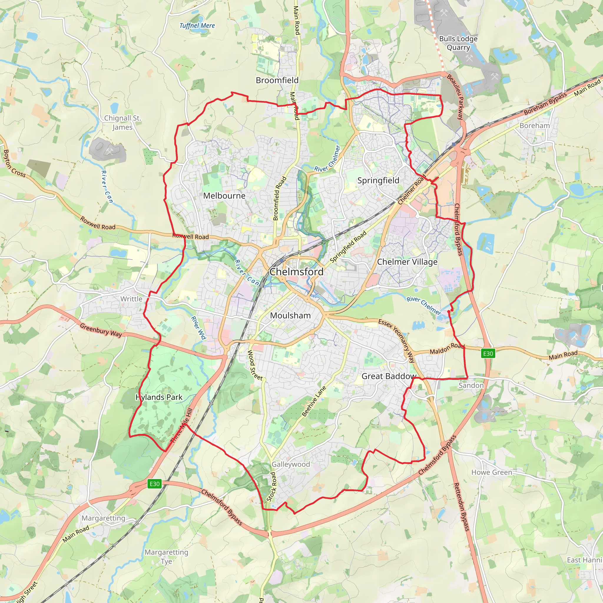 Centenary Circle mobile static map