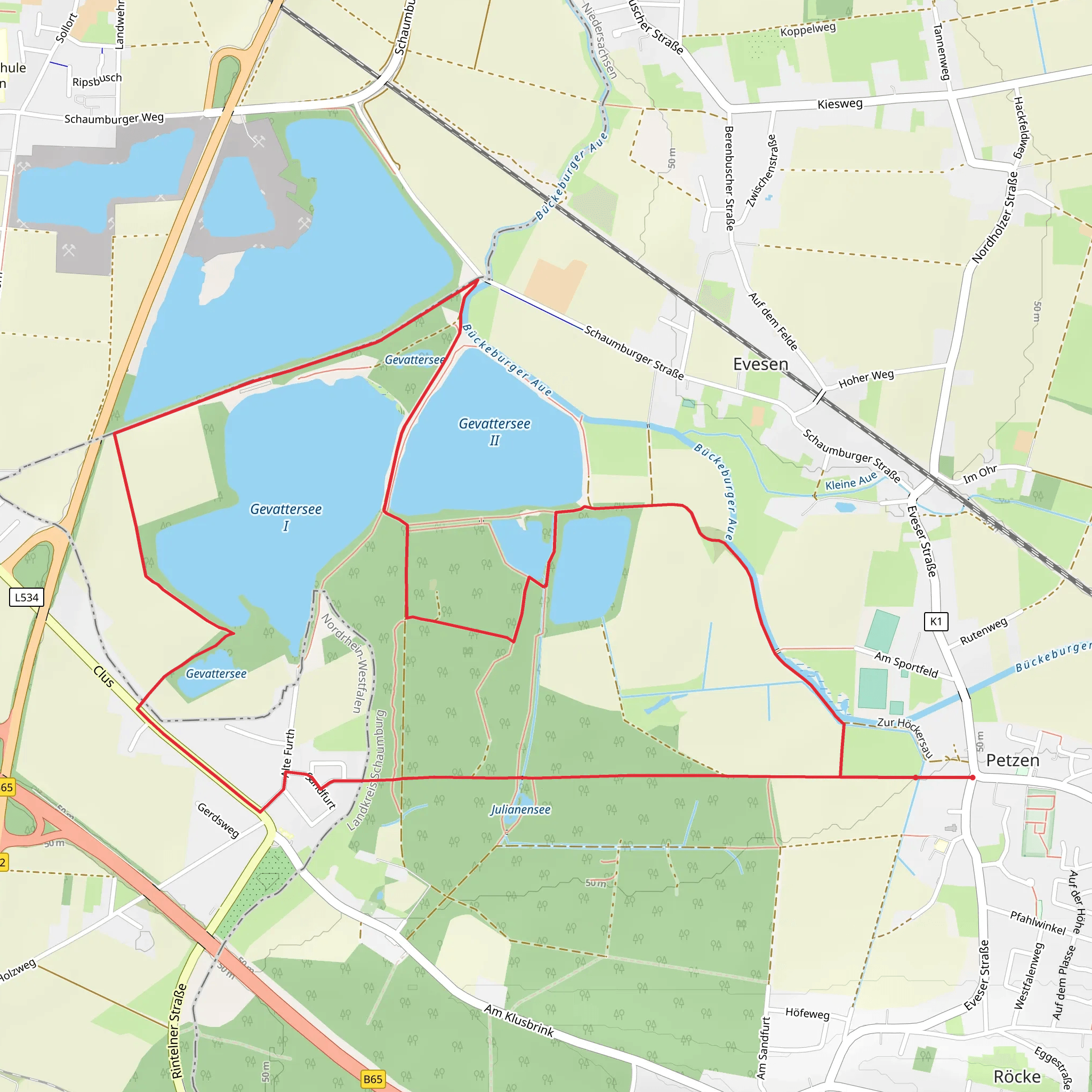 Gevattersee Loop mobile static map