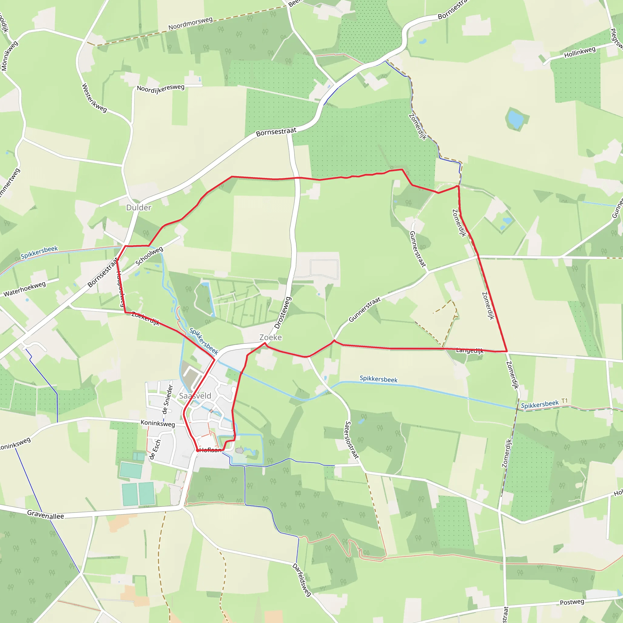 Kloosterhoek and Zoeke Loop mobile static map