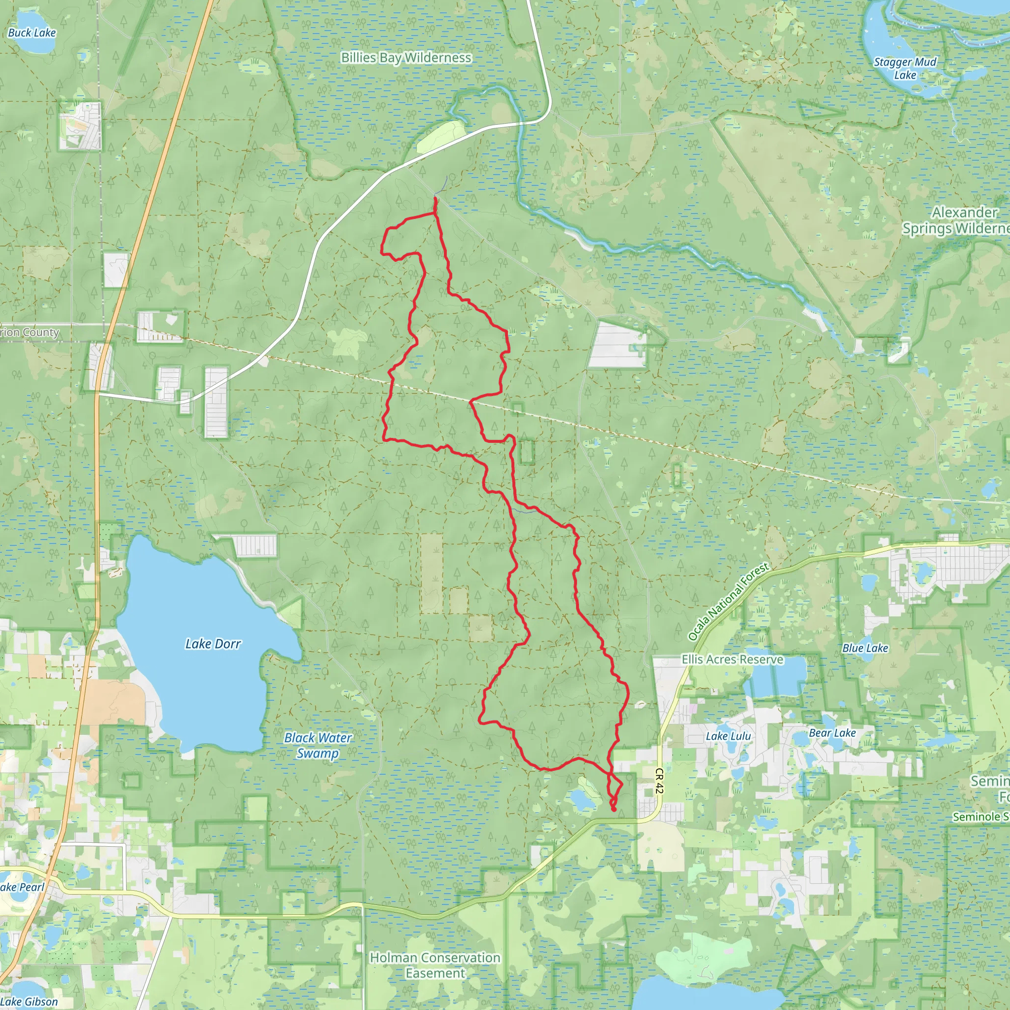 Paisley Woods Loop Trail mobile static map