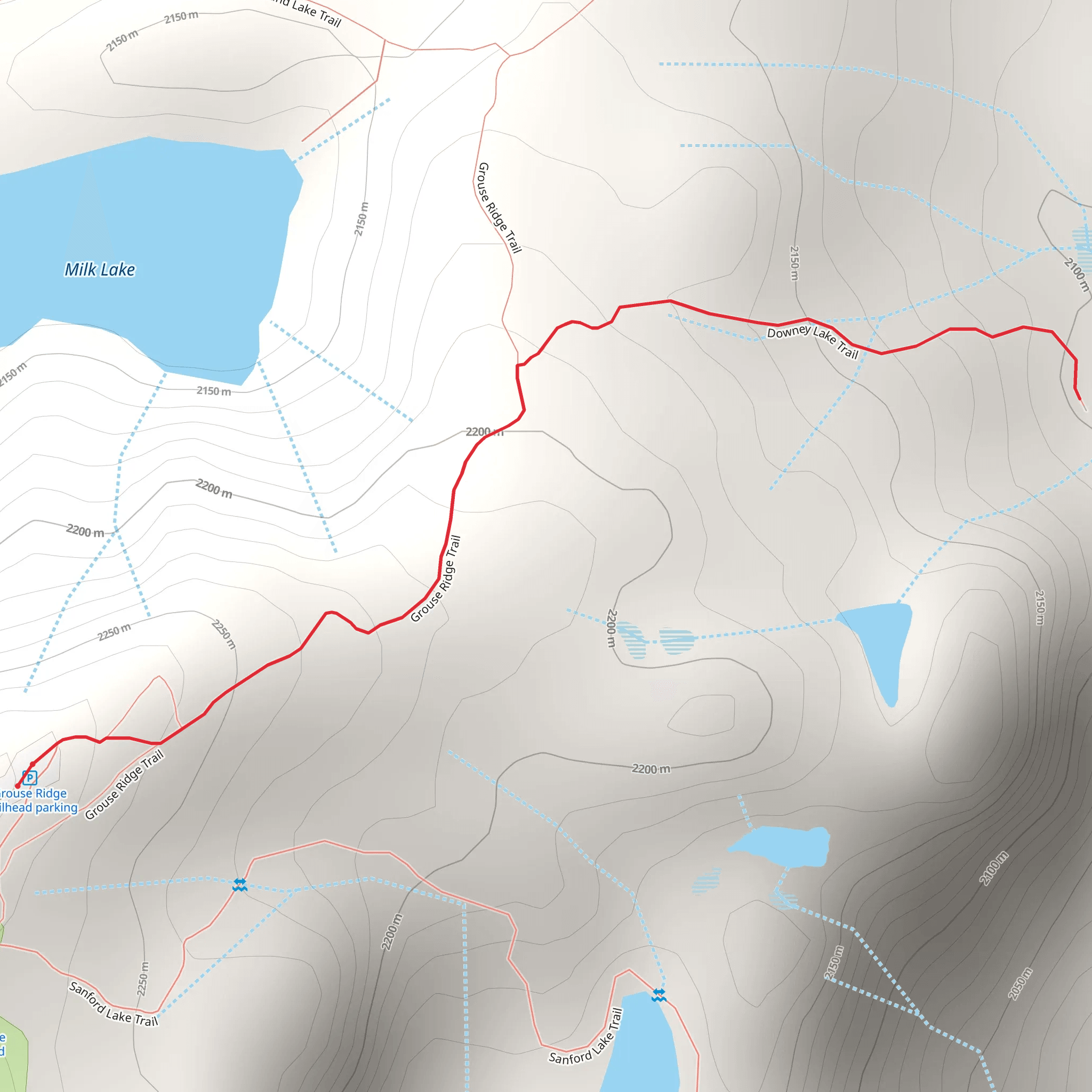 Downey Lake Trail mobile static map