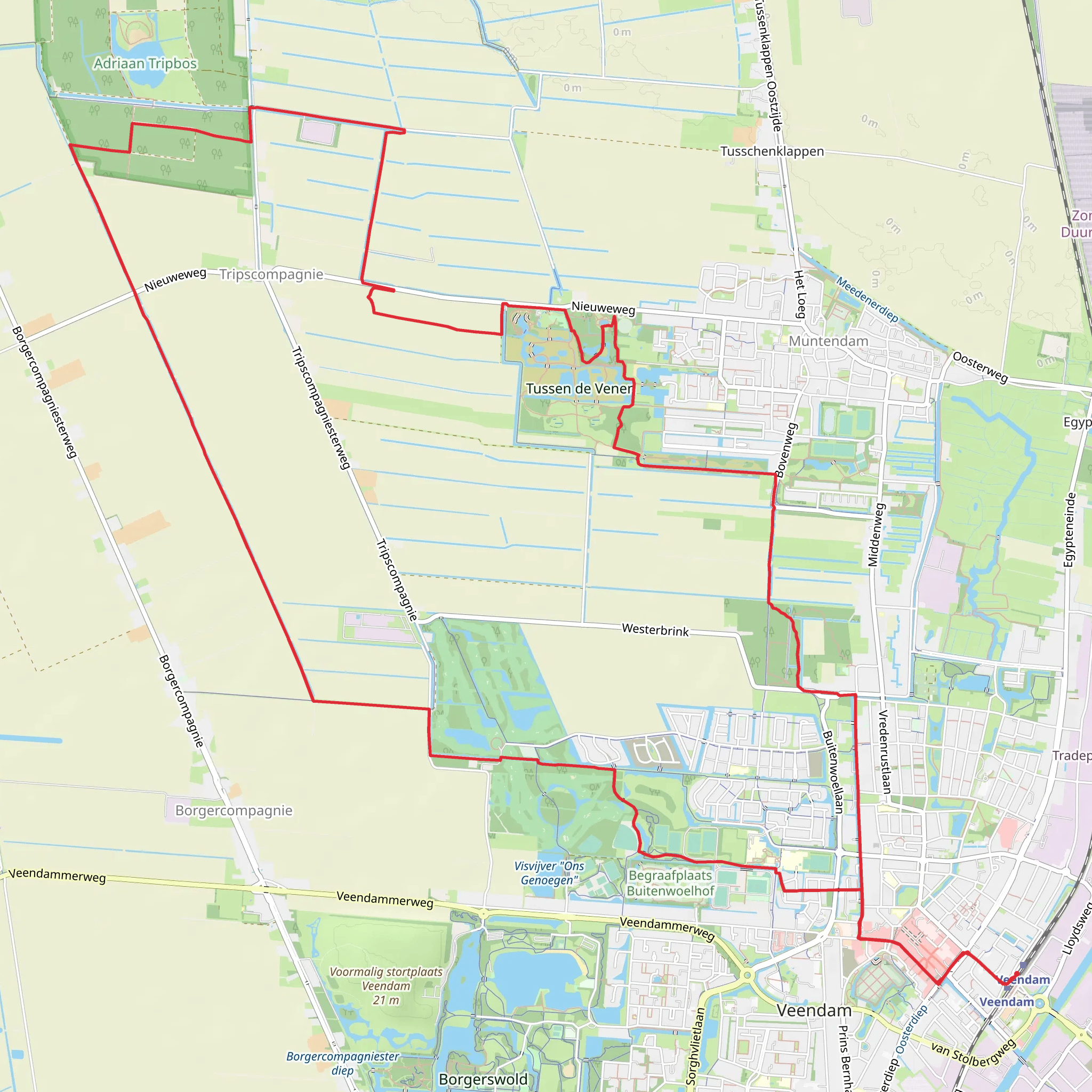 Tussen de Venen, Heemtuin and Tripscompagnie Oostkant Loop mobile static map