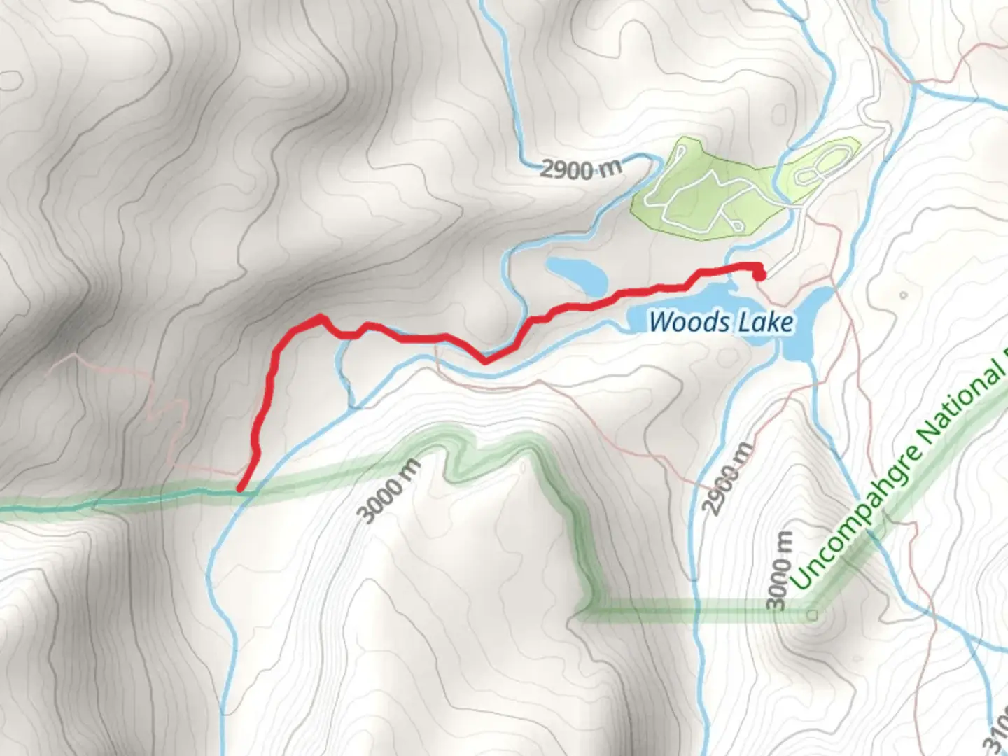 An image depicting the trail Hughes Ditch Headgate Trail and its surrounding area.