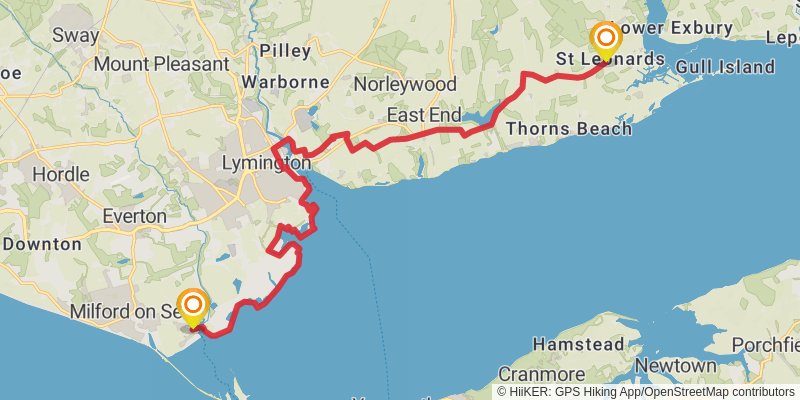 Plymouth to Dover Walk stage 22 Map