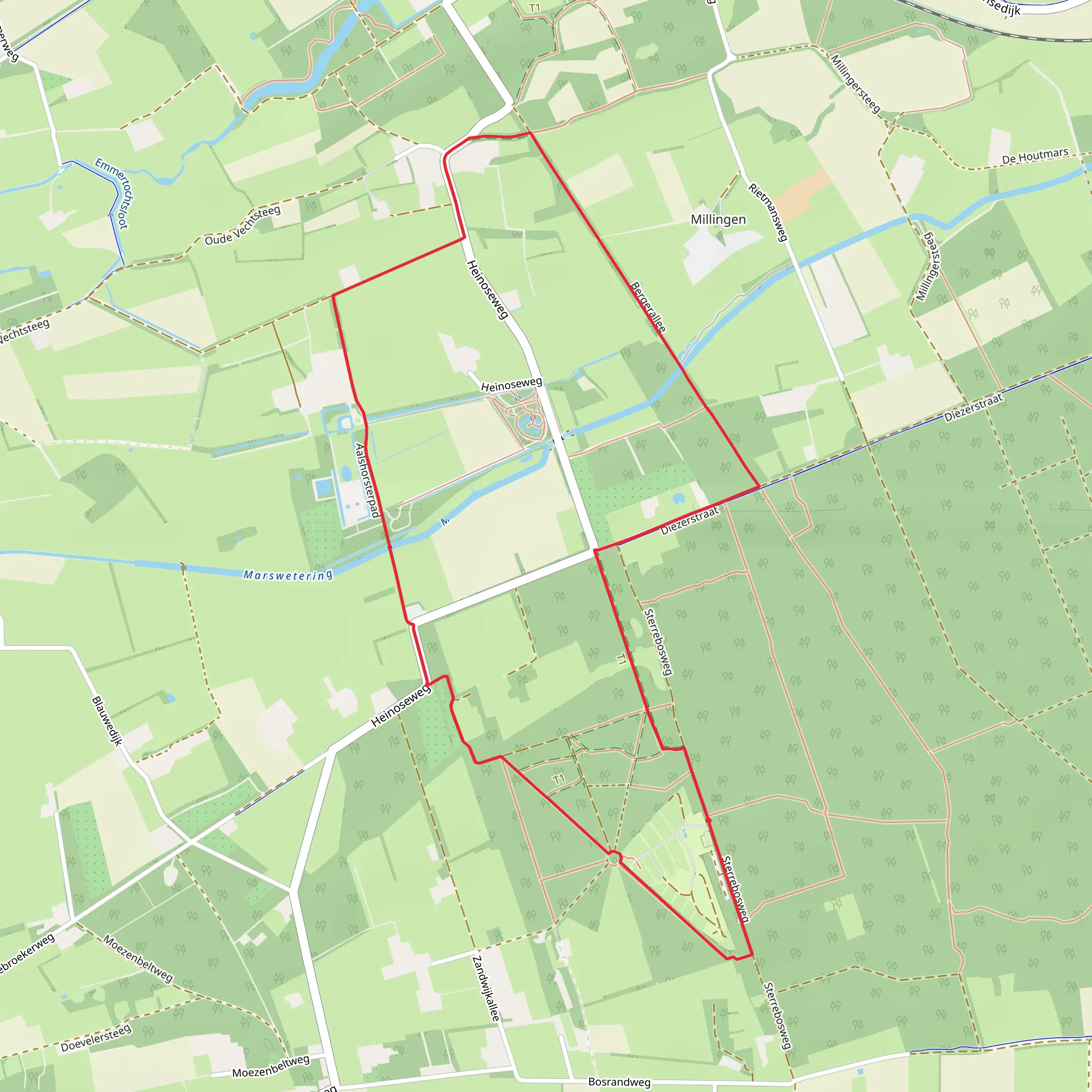 Bergerallee and Maarten van Rossumpad Loop mobile static map