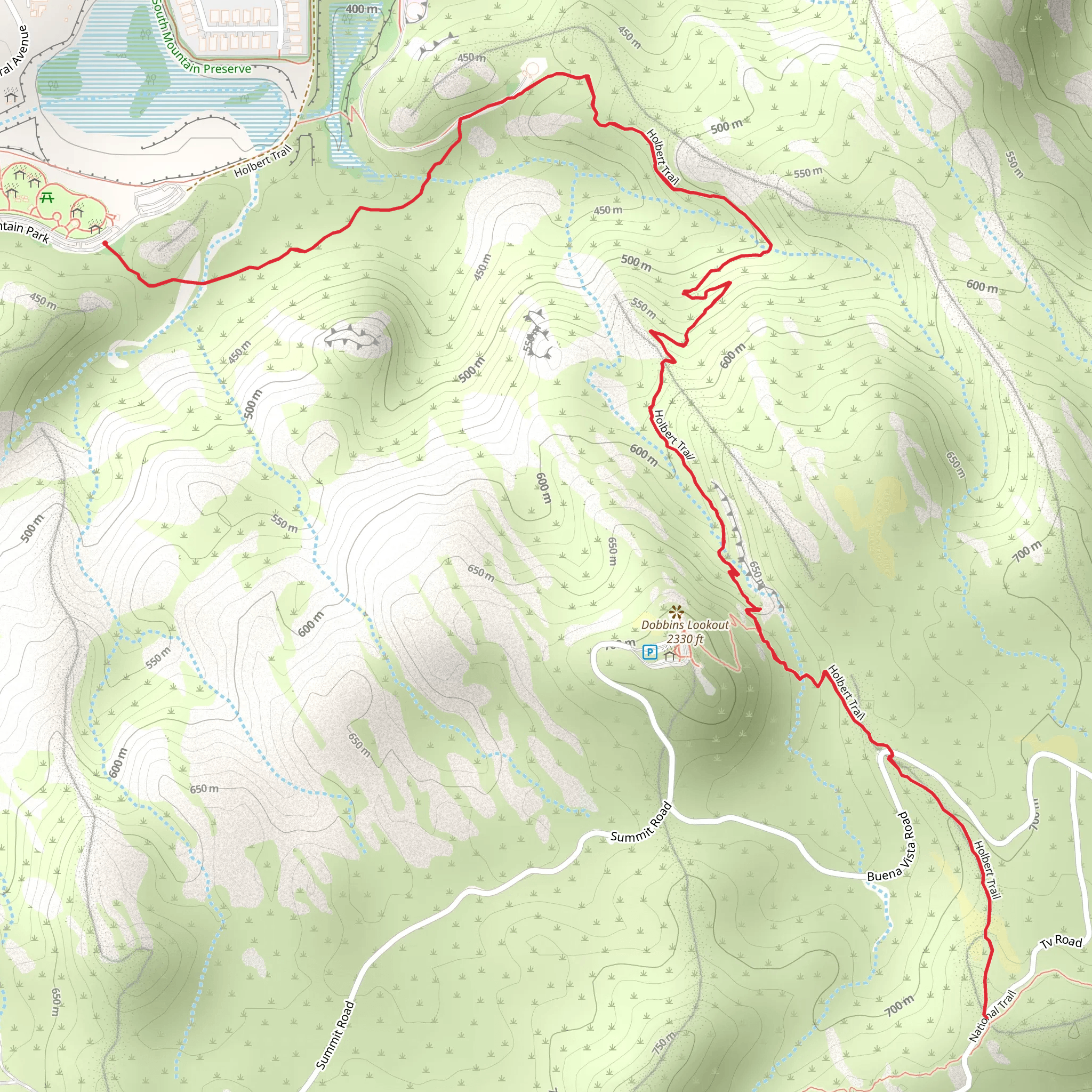Holbert Trail mobile static map
