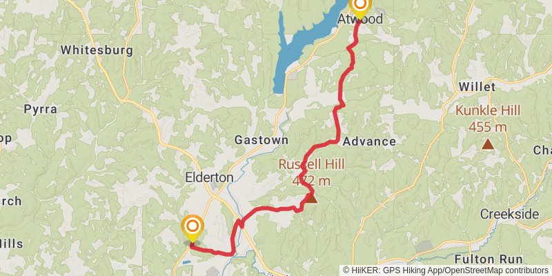 Baker Trail stage 9 Map