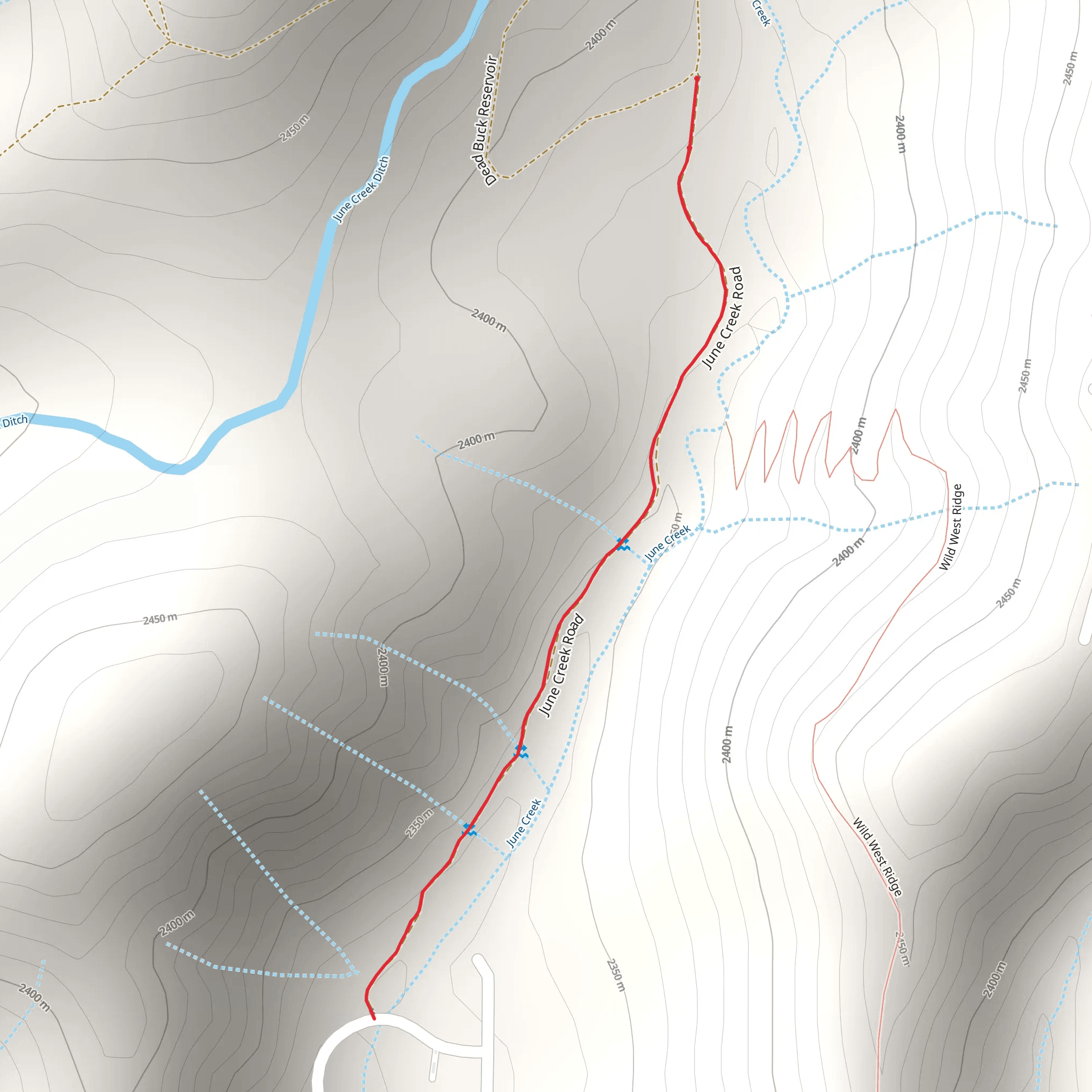 June Creek Trail mobile static map