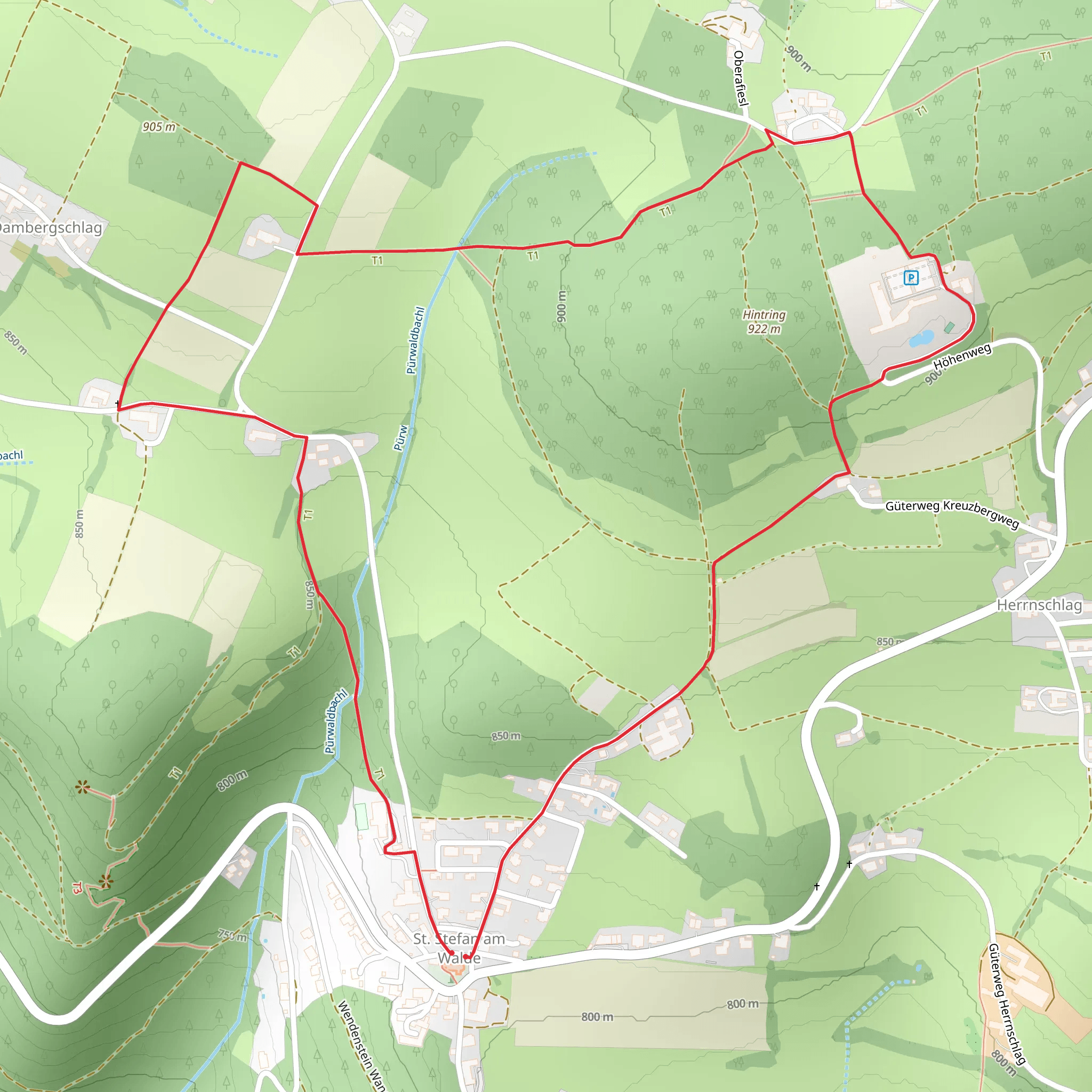 S3 Stifter Panoramaweg mobile static map