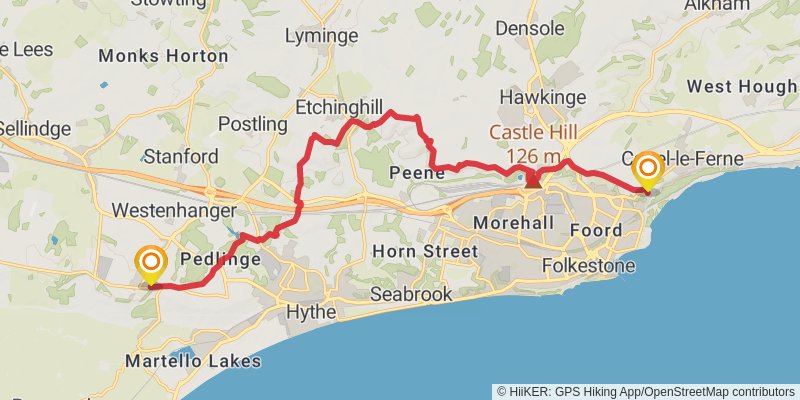 Plymouth to Dover Walk stage 38 Map