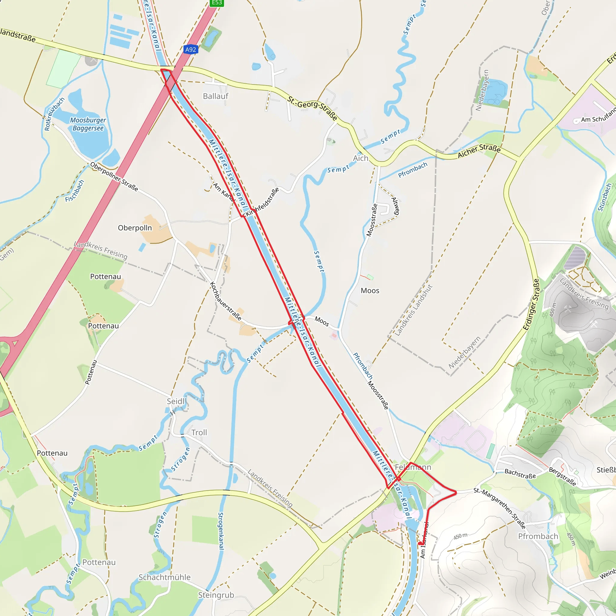 Mittlere-Isar-Kanal Loop mobile static map