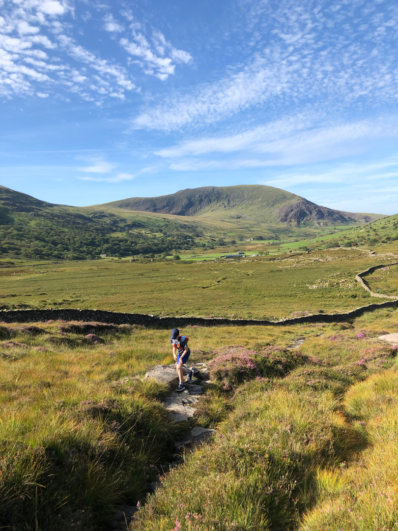 An image depicting the trail Bwlch Drws Ardudwy and its surrounding area.