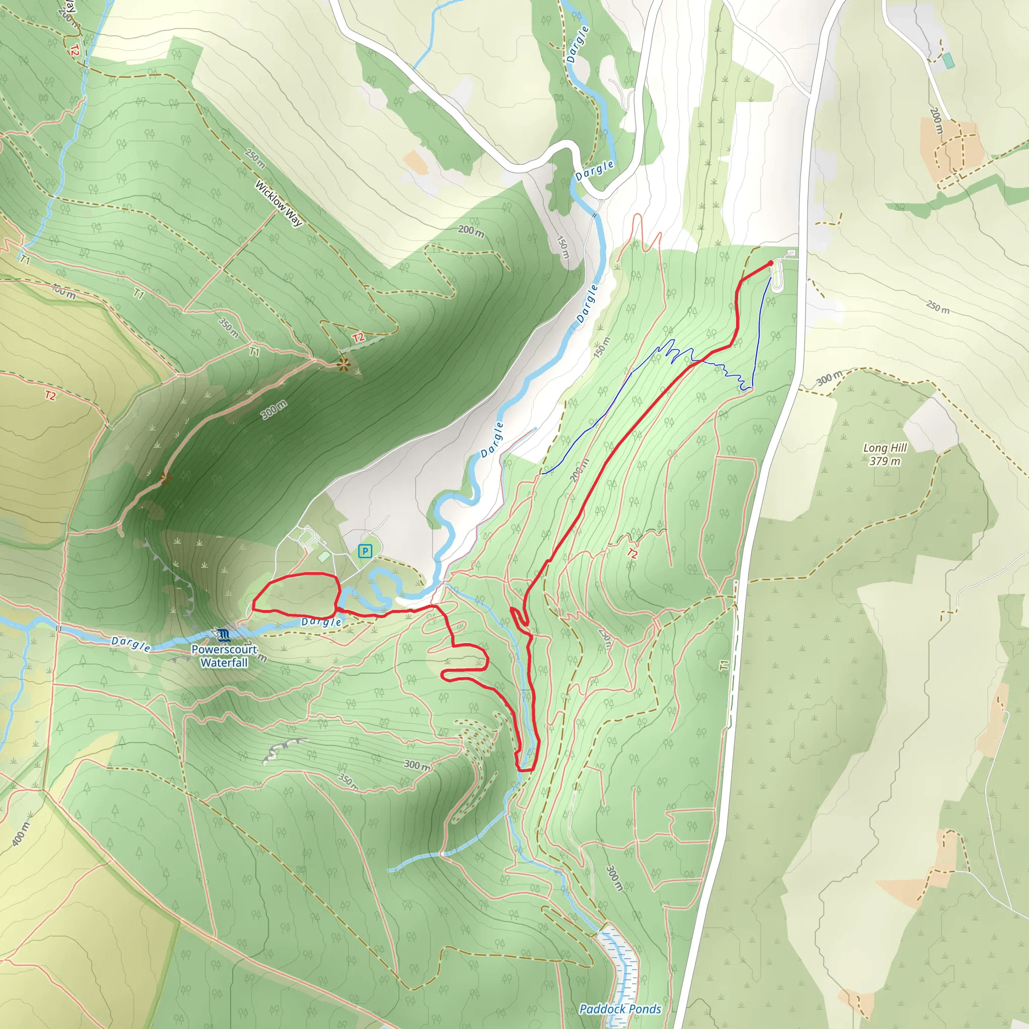 Powerscourt Waterfall mobile static map