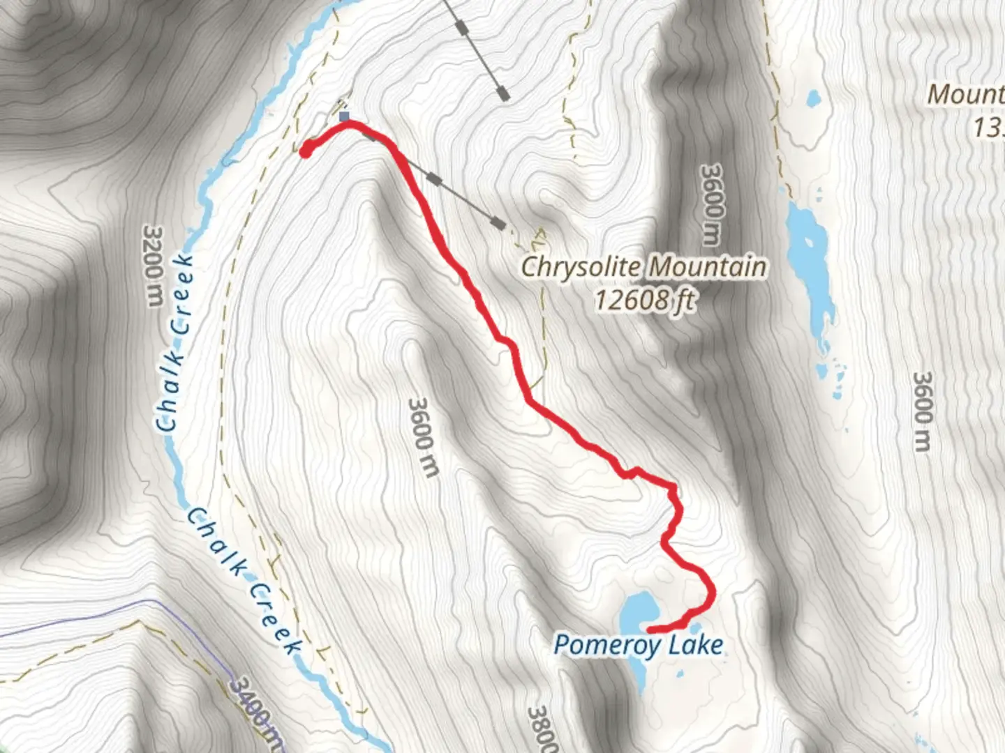 An image depicting the trail Pomeroy Lake Trail and its surrounding area.