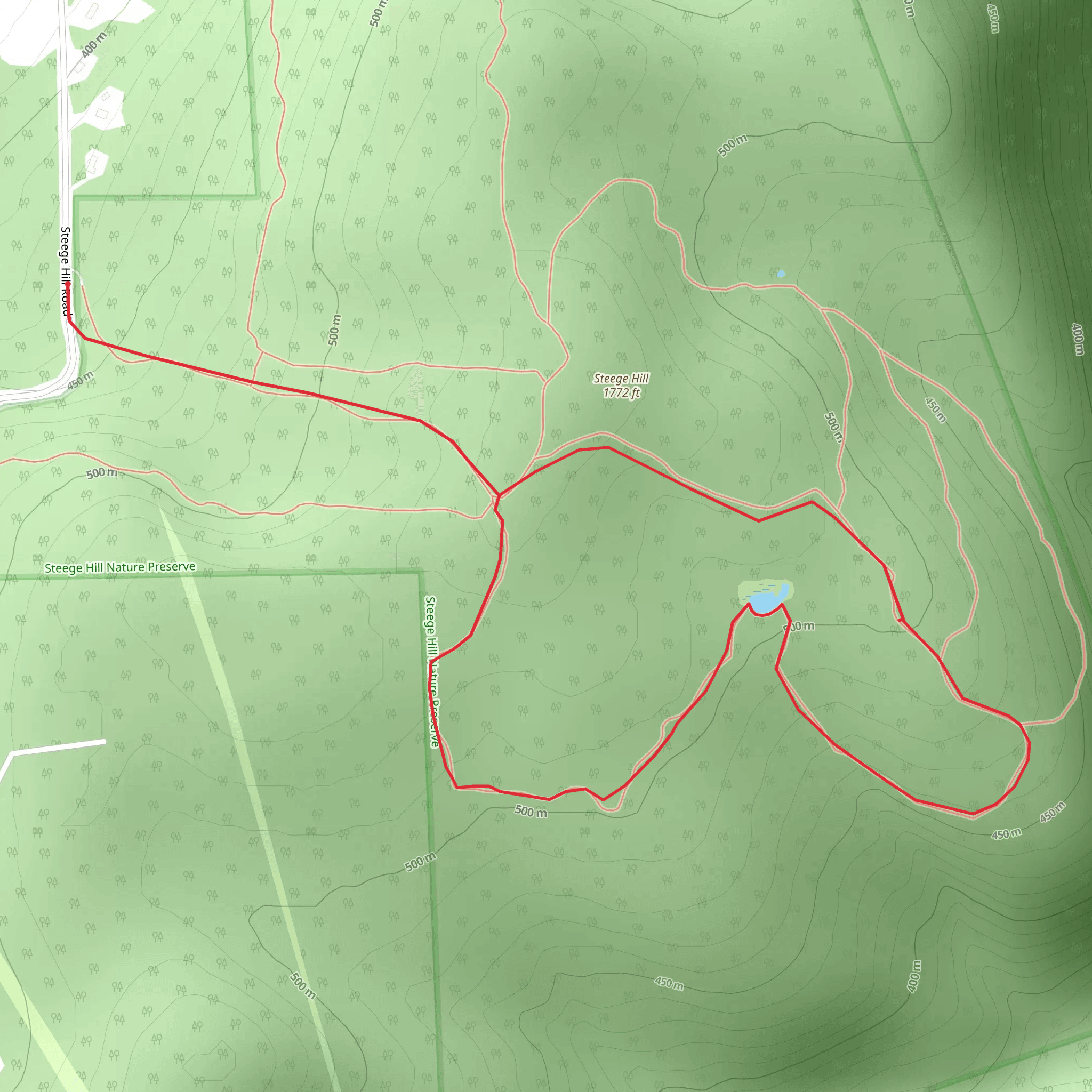 Loop around Steege Hill mobile static map