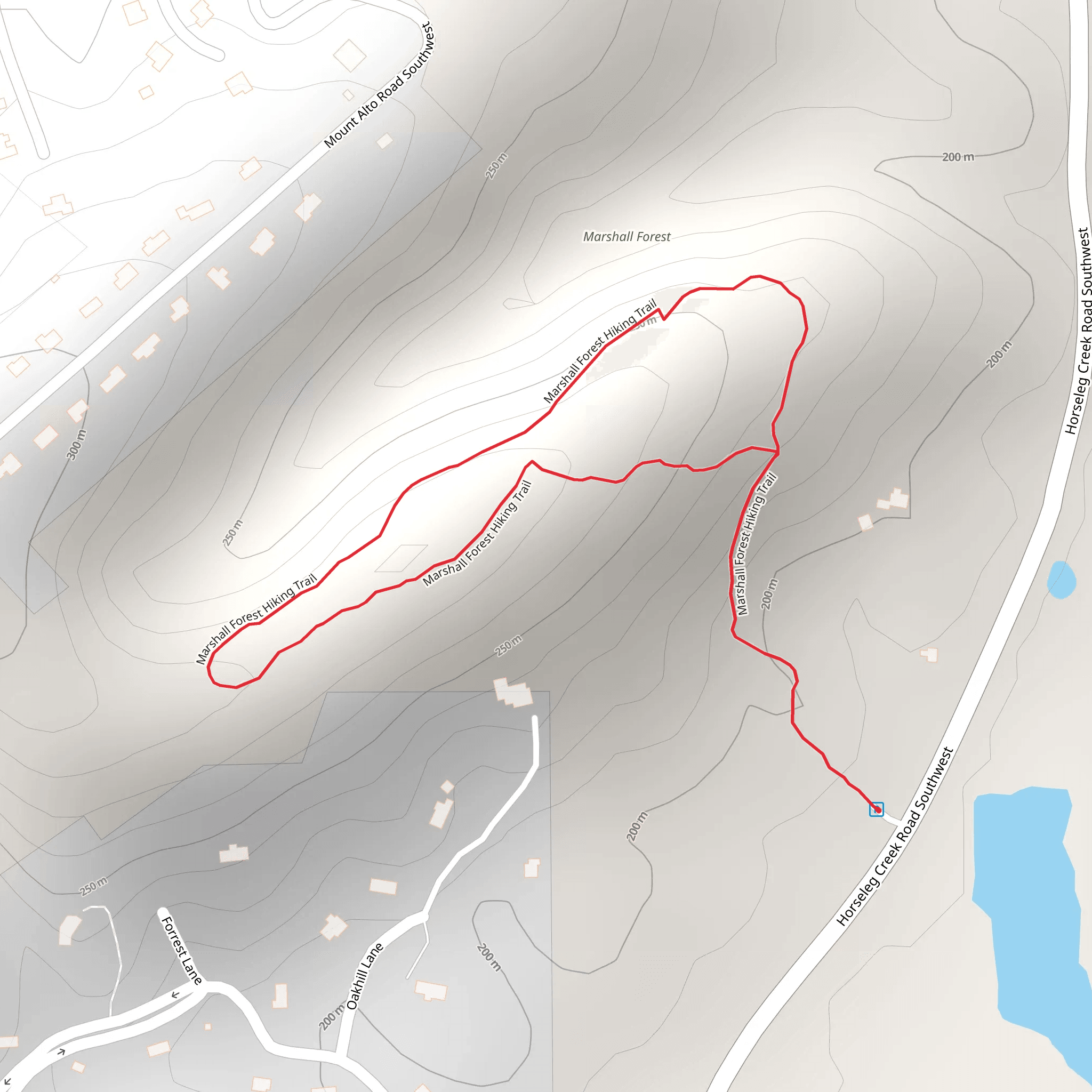 Marshall Forest Hiking Loop Trail mobile static map