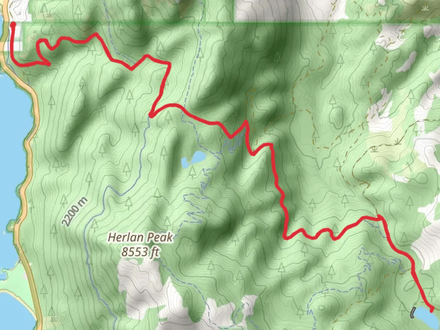 An image depicting the trail Hobart Creek Reservoir Via Tunnel Creek Road and its surrounding area.