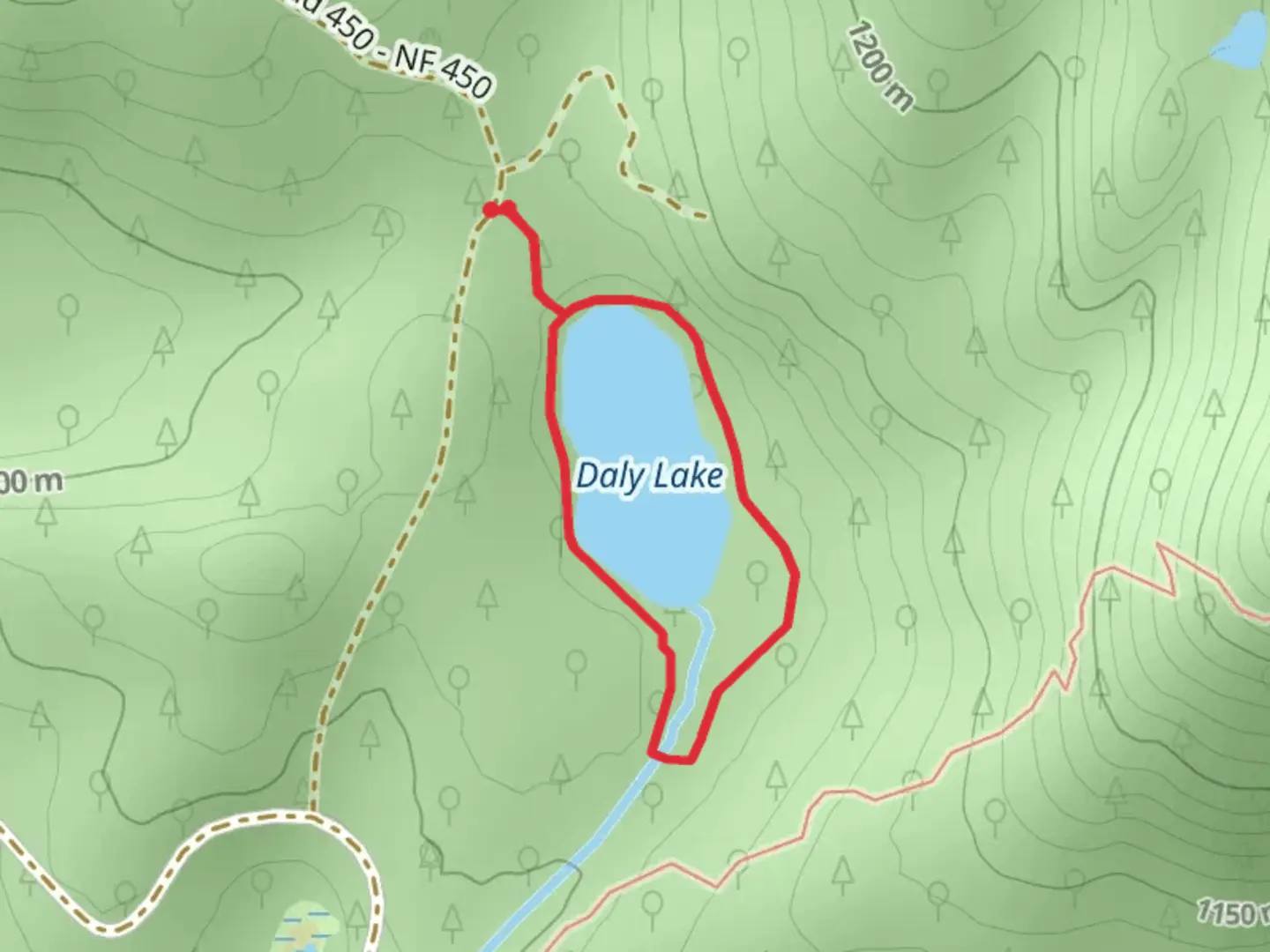 An image depicting the trail Daly Lake Trail and its surrounding area.