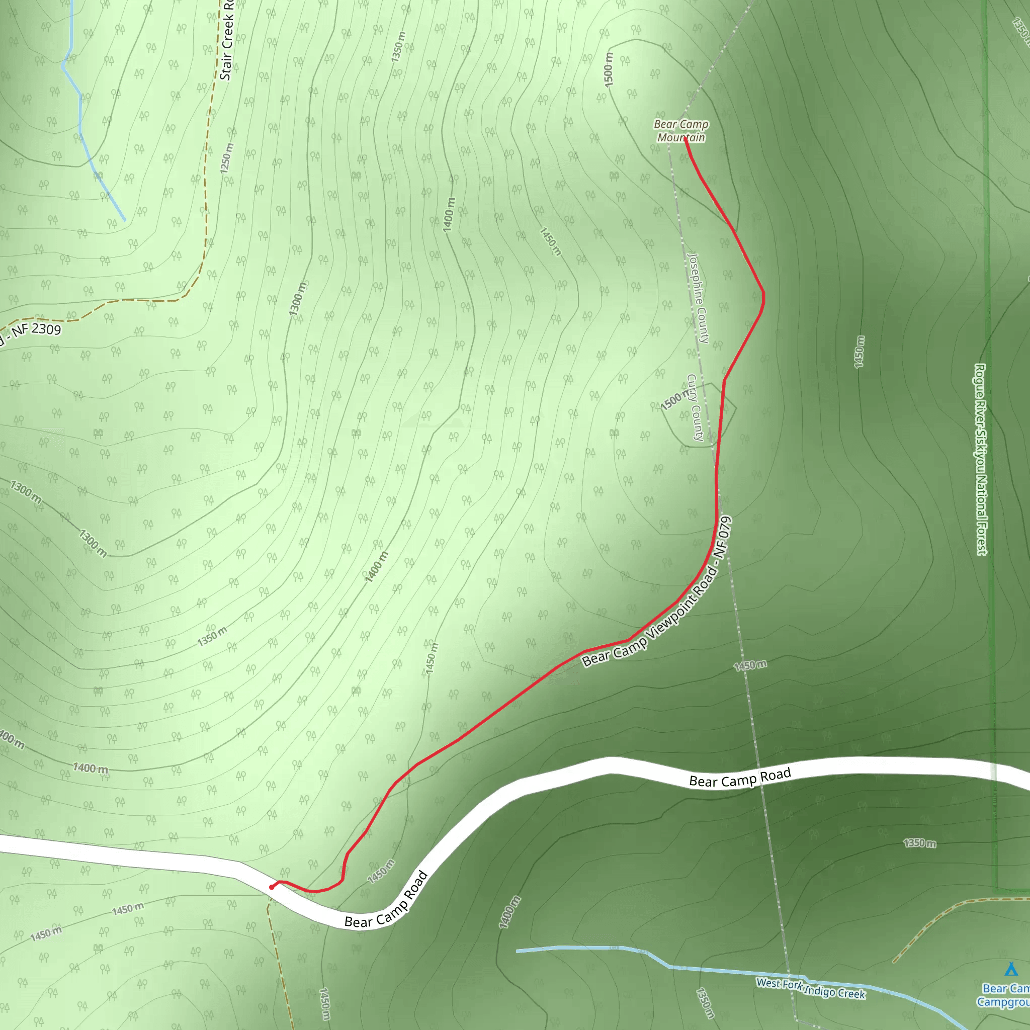 Bear Camp Mountain mobile static map